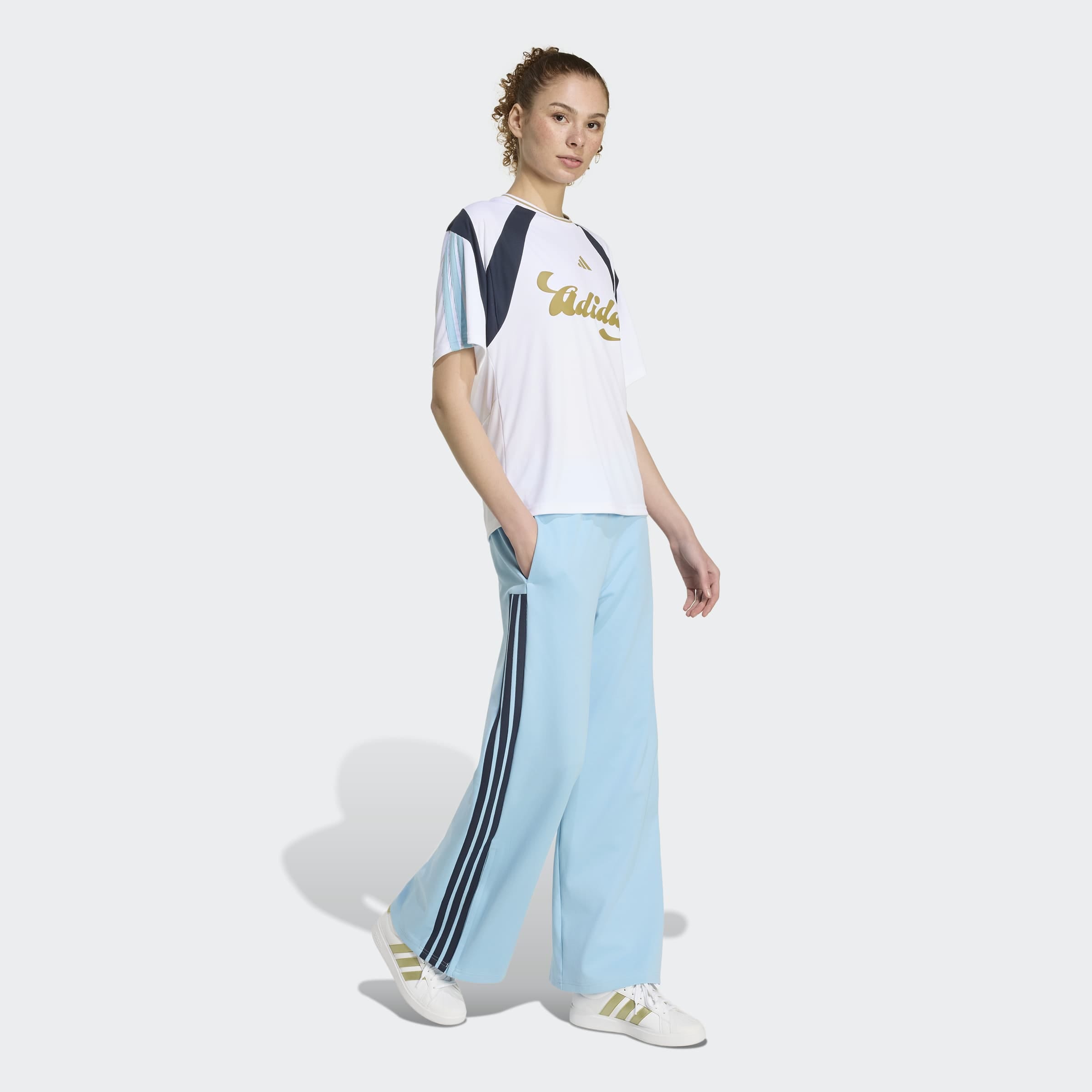 adidas Sportswear Sporthose »HOUSE OF TIRO WIDE LEG«  sportlicher Stil, für Training und Freizeit, mit Kordelverschluss