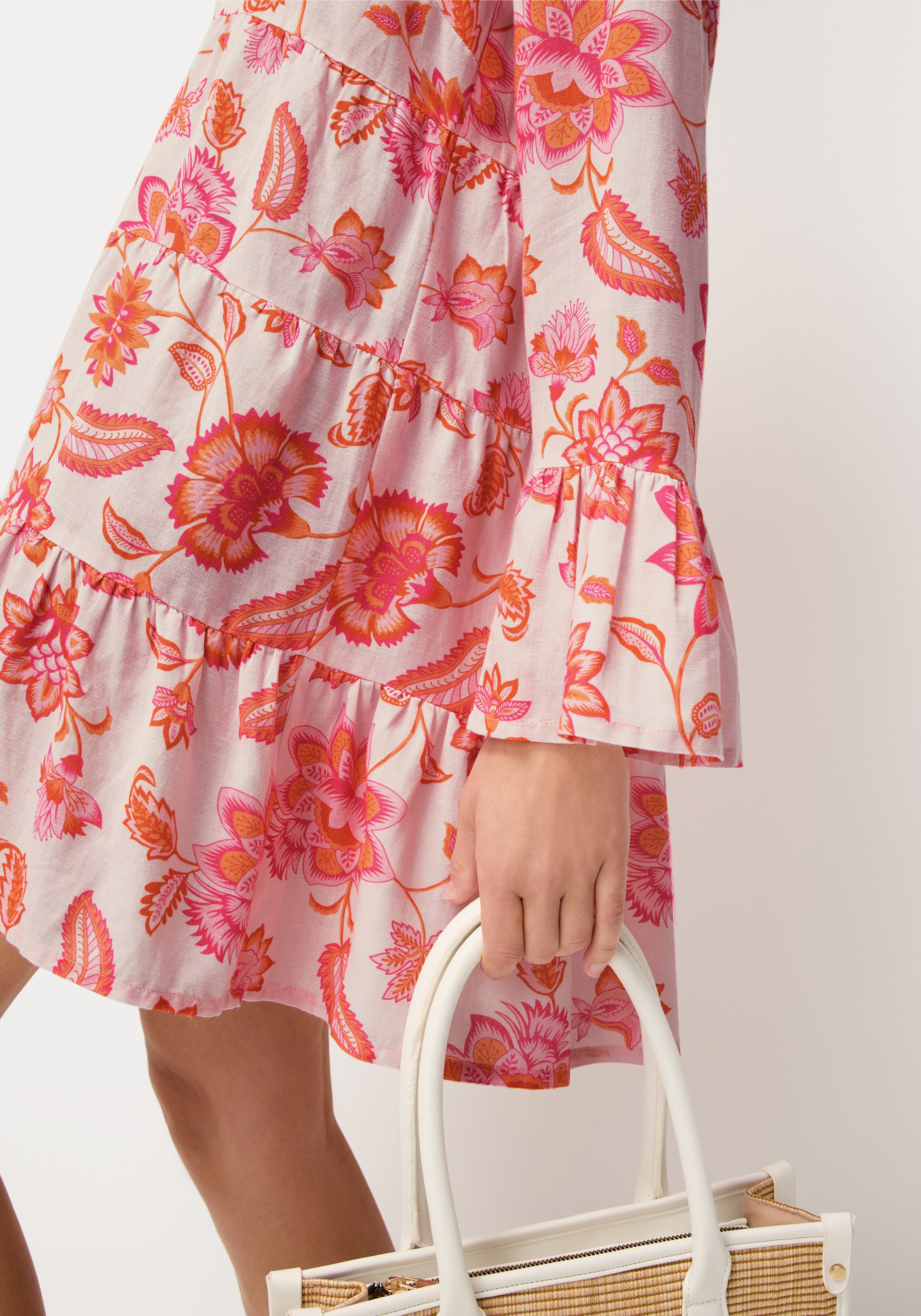 LASCANA Chemisier long mit modischen Volants