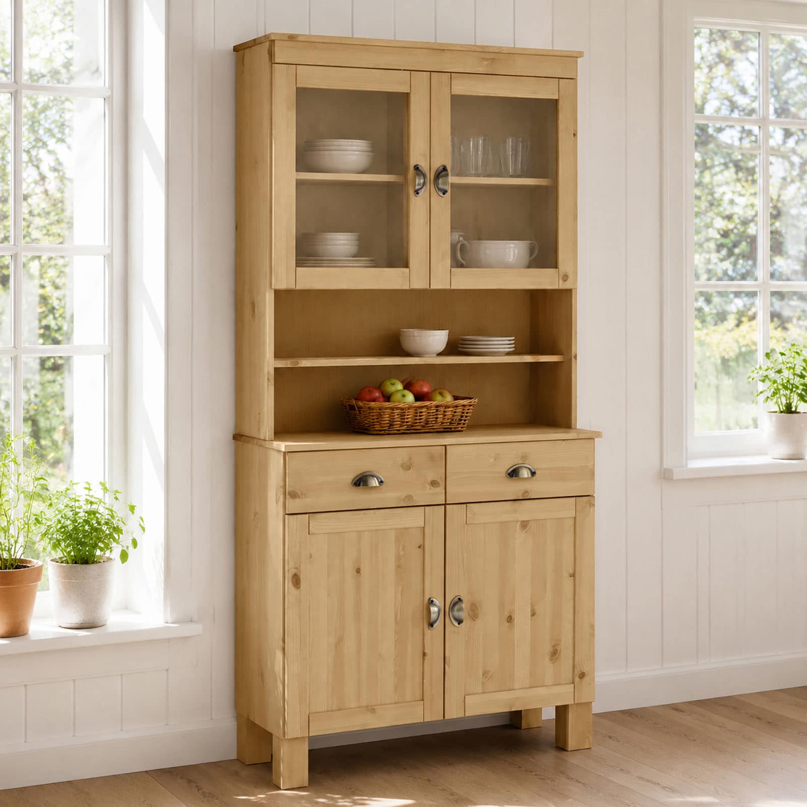 Home affaire Armoire basse »Oslo« 85 cm de large, 38 cm de profondeur, utilisable comme buffet, 2 portes, 2 tiroirs