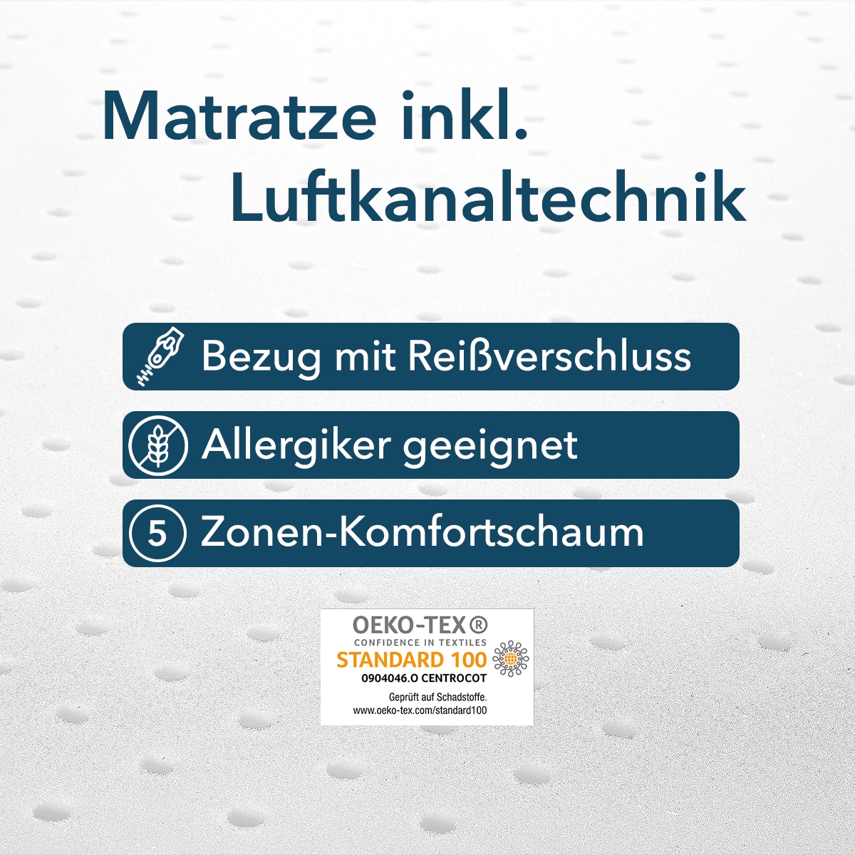 DI QUATTRO Komfortschaummatratze »Matratze Airy Form 15, Matratze in verschiedenen Grössen erhältlich« 15 cm hoch Raumgewicht: 28 kg/m³ 1 Stk. tlg. Die Matratze, die atmet. Besonders atmungsaktiver Kern. Top bewertet.