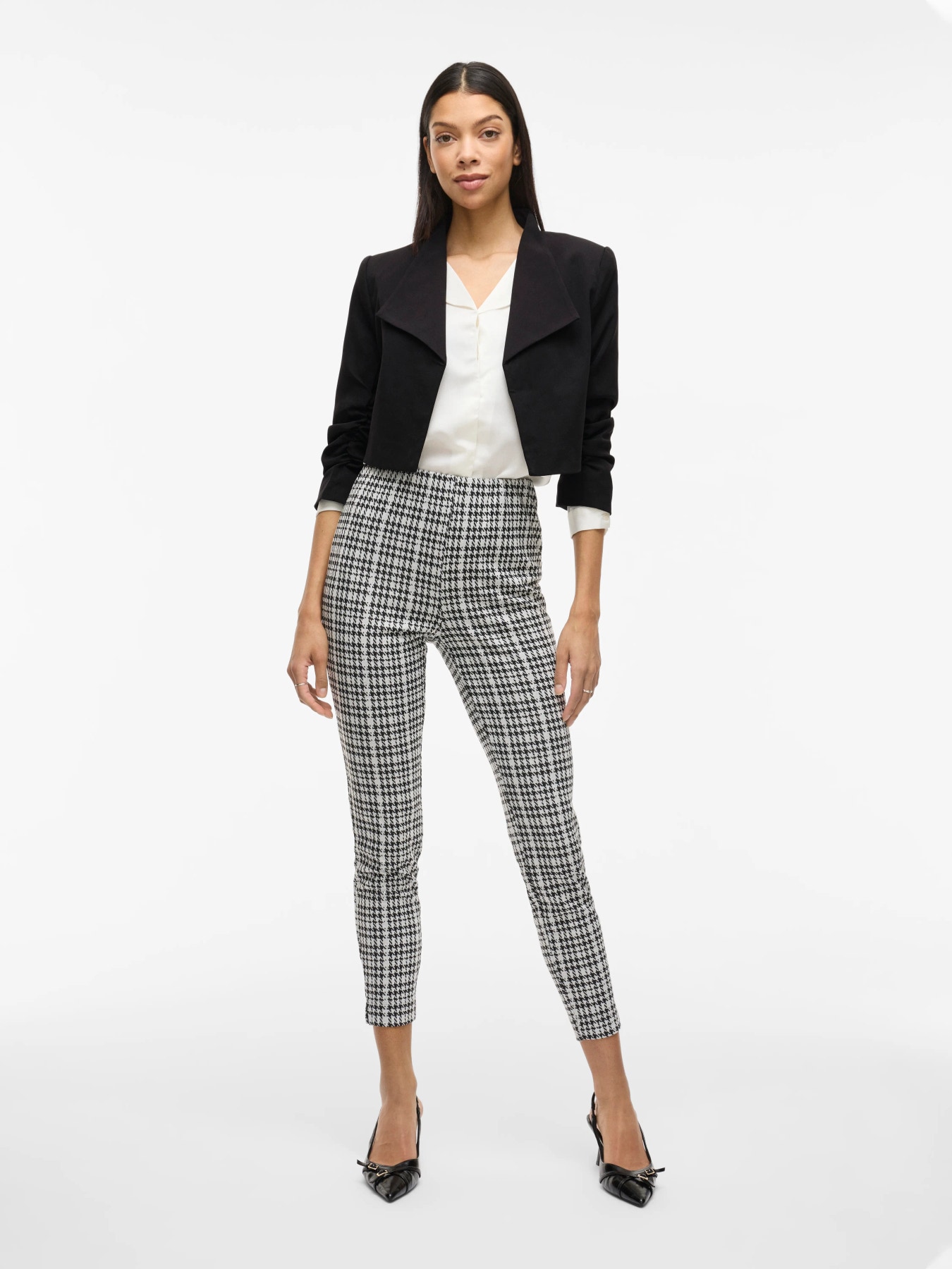 Vila Blazer court »VIHER BIN CROPPED BLAZER - NOOS« Materialmix, loose fit