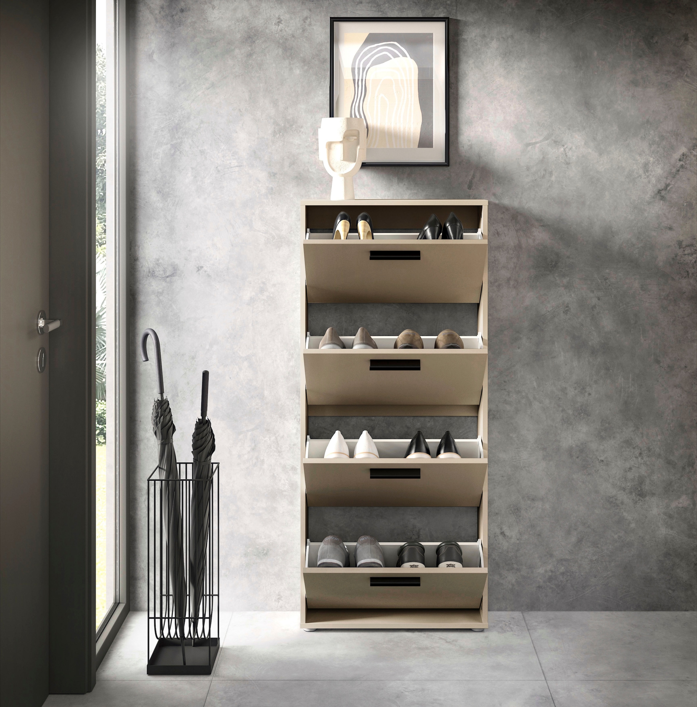 HBZ Schuhkipper »Sam Schuhkipper, Schuhschrank BxHxT 59x136x17 cm« 1 Stk. tlg. Breite 59cm, FSC-Mix Credit