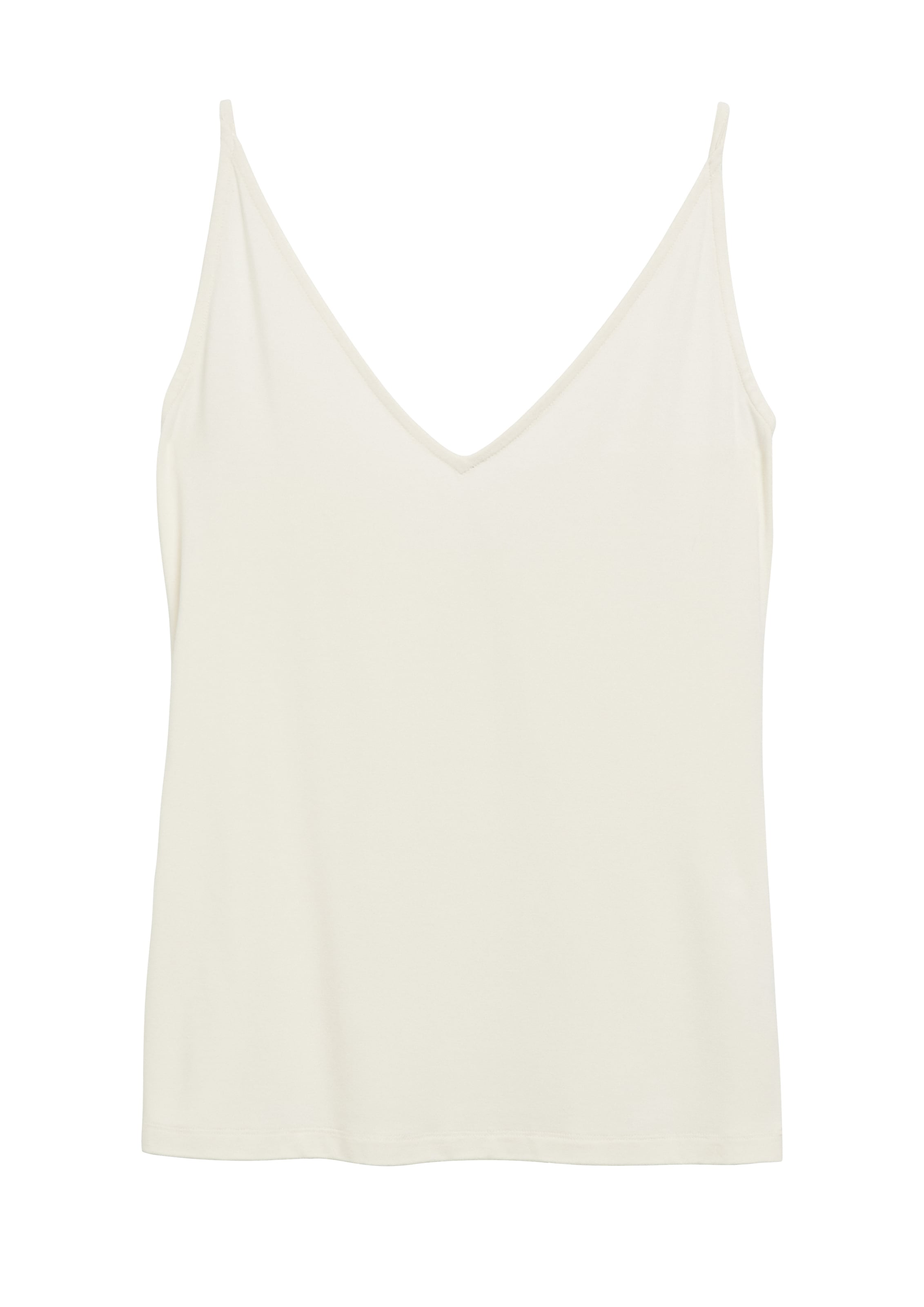Comma Top à bretelles spaghetti en viscose et avec stretch / col en V