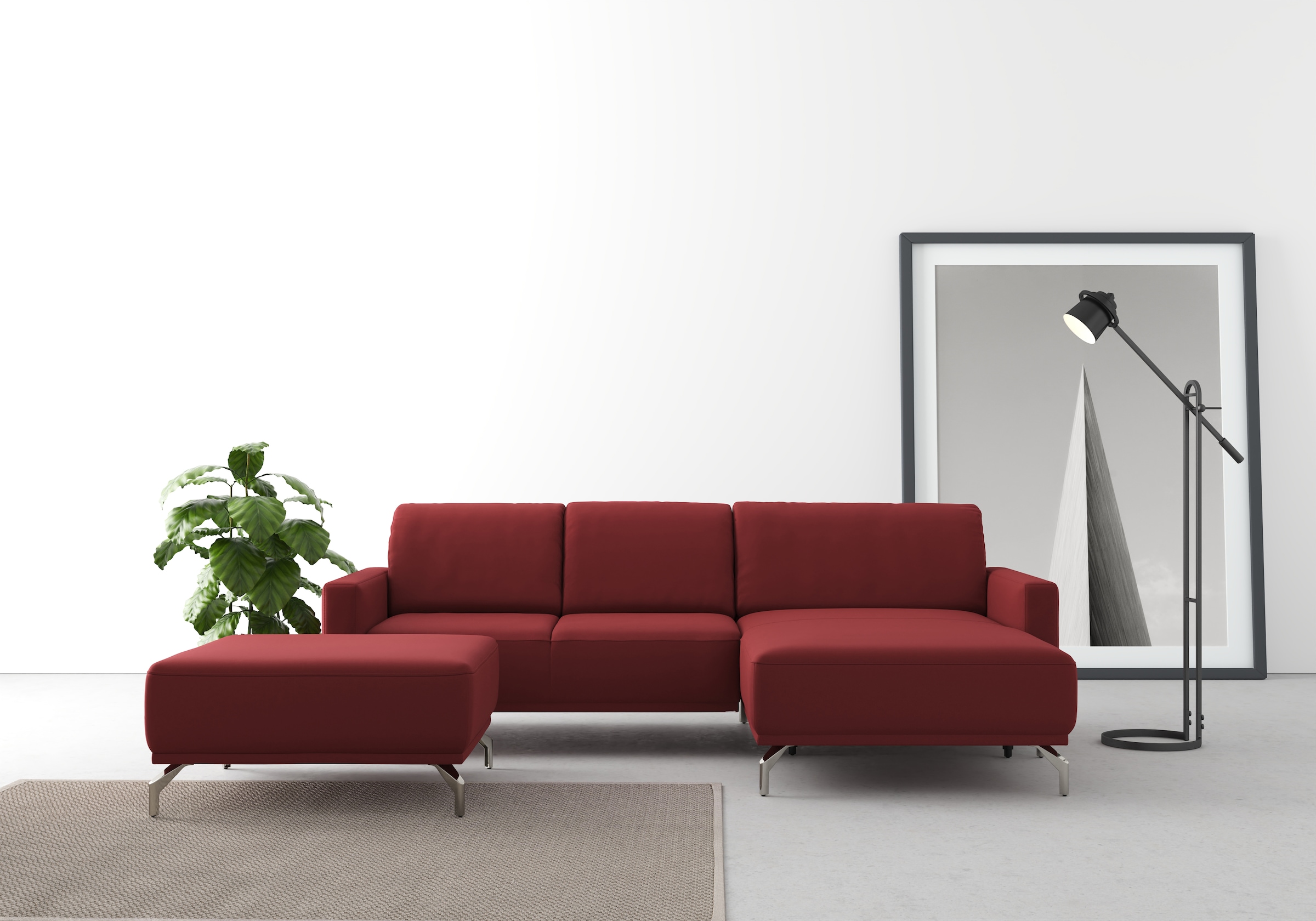 sit&more Ecksofa »Bailando L-Form« wahlweise mit Kopfteilverstellung und Vorziehsitz, motorisch