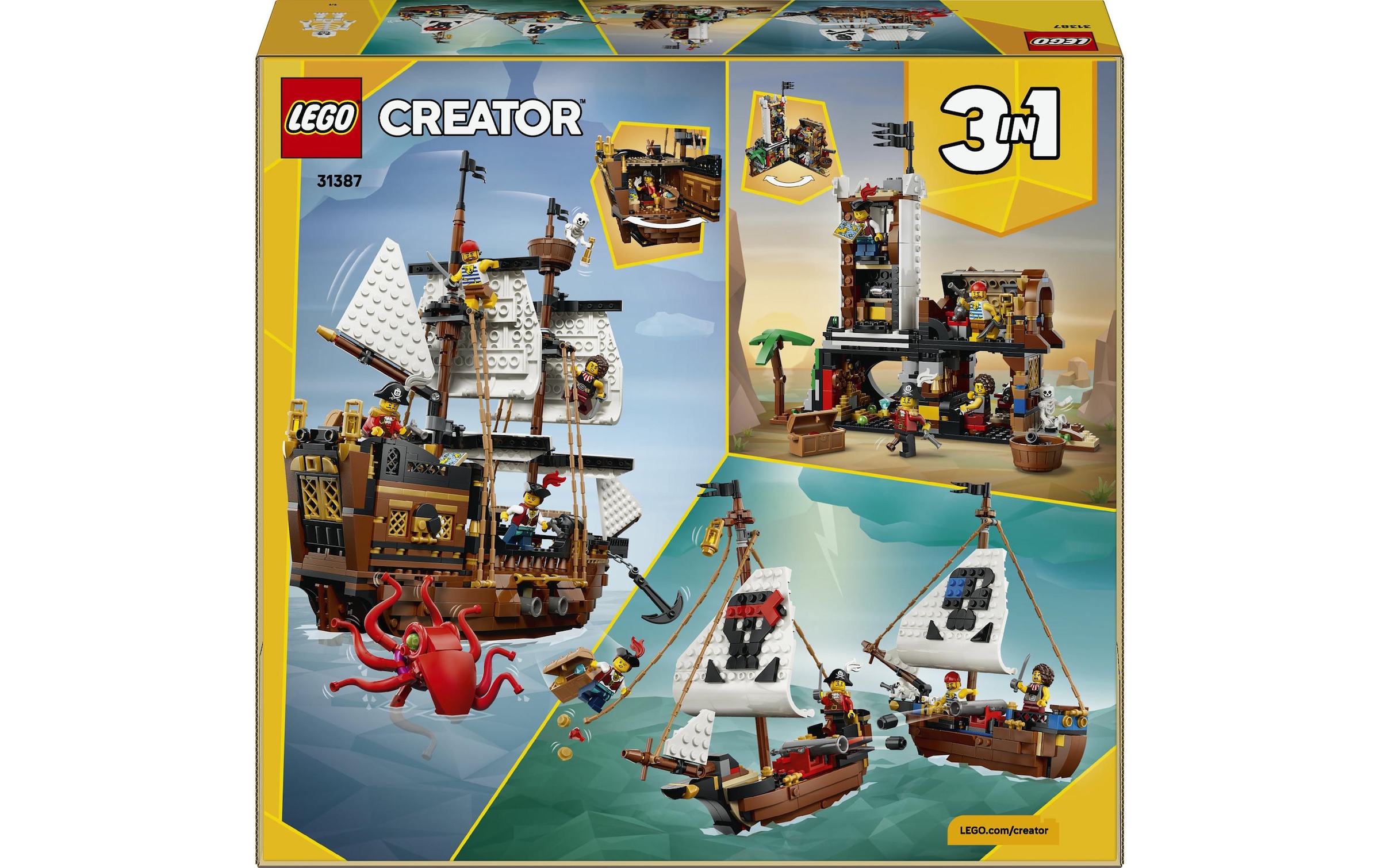 LEGO® Pions de construction »Legendäres Piratenschiff (31387), LEGO Creator« fabriqué en Europe