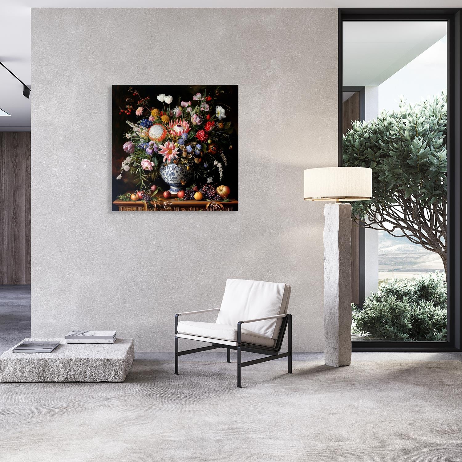 queence Tableau sur toile »Bunter Blumenstrass« Art | Fleurs | Images de fleurs | Images de plantes | Nature morte | Plantes | Romantique | Tableau | Vases | Vases et pots 1 cuis tlg. Tissu toile premium, fait main en Allemagne