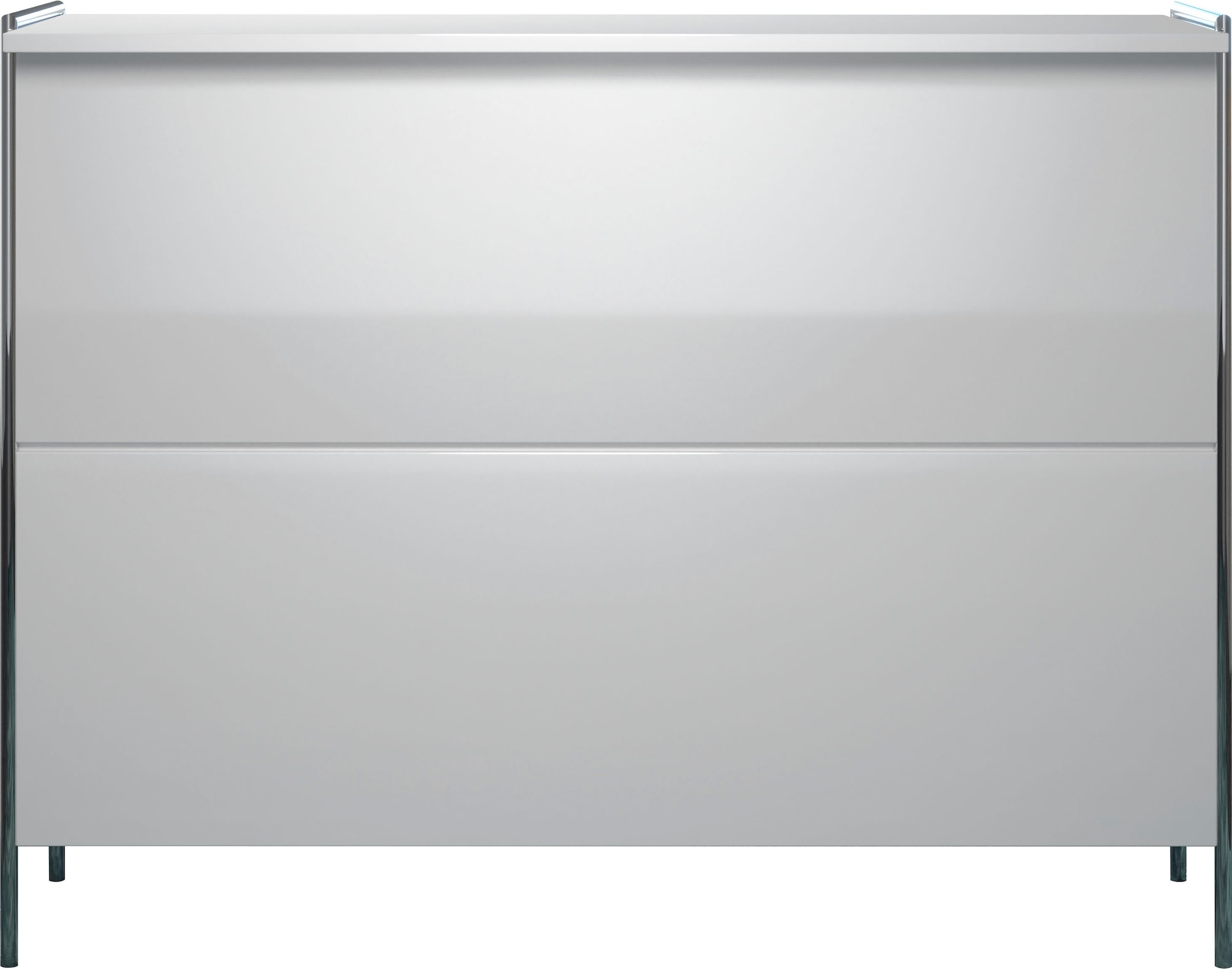 PLACES OF STYLE Tresentisch »Imperia« Mobile Bar mit Chromrahmen, viel Stauraum - (B/T/H) 140/48/109 cm