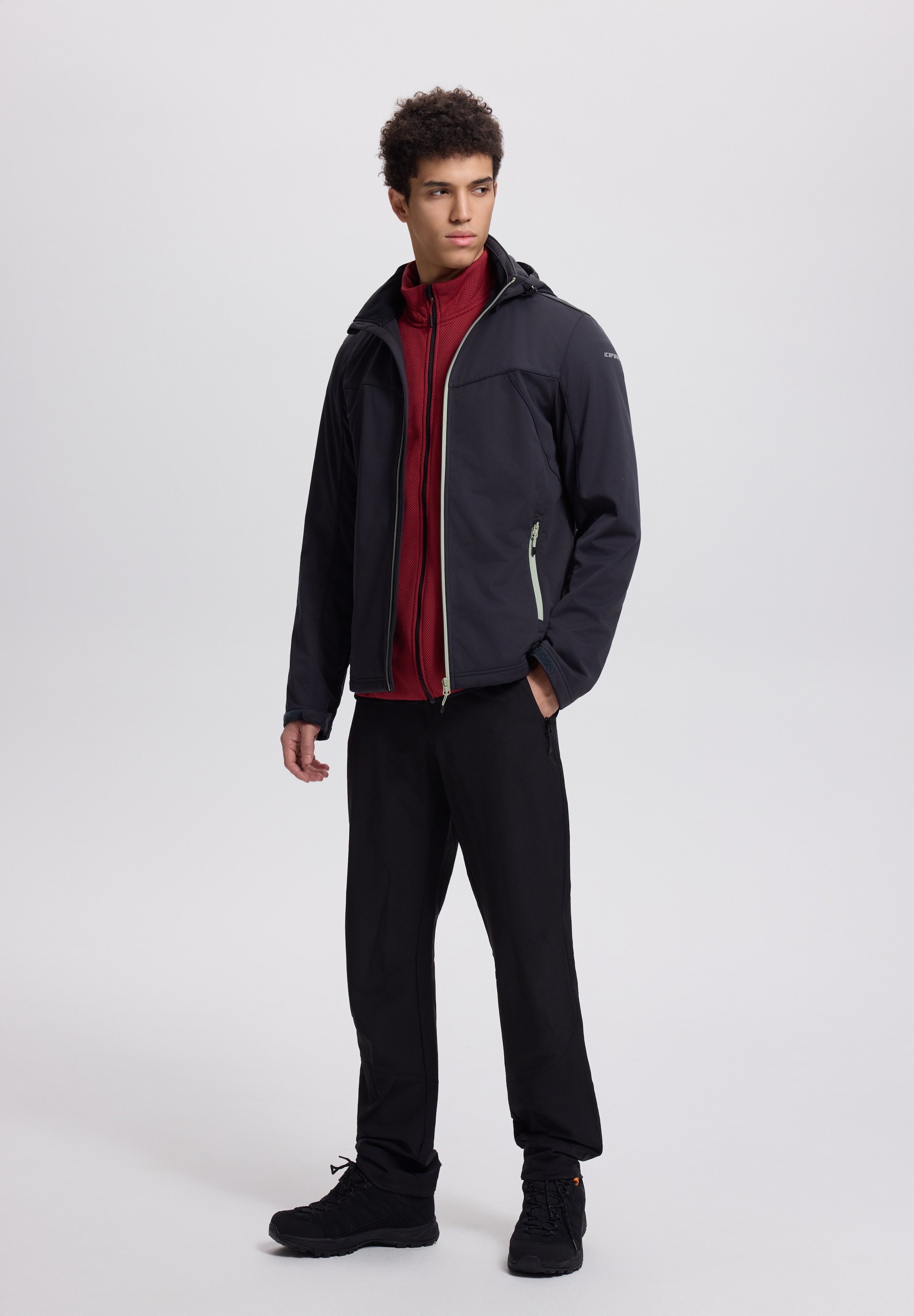 Icepeak Veste softshell »BIGGS« wasserabweisendes Obermaterial, atmungsaktiv, Wassersäule 8000