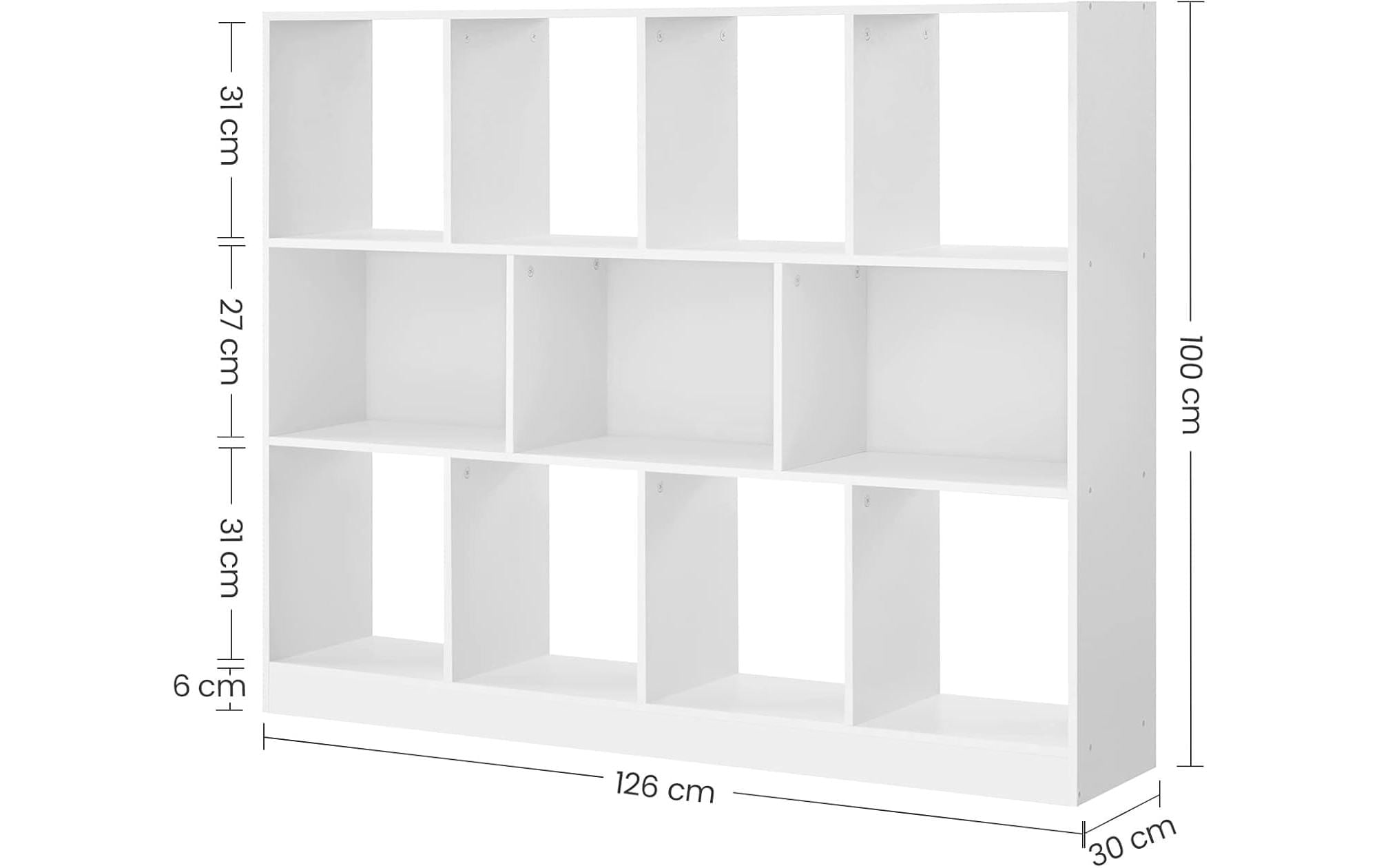 VASAGLE Étagère à livres »VASAGLE Bücherregal Weiss«