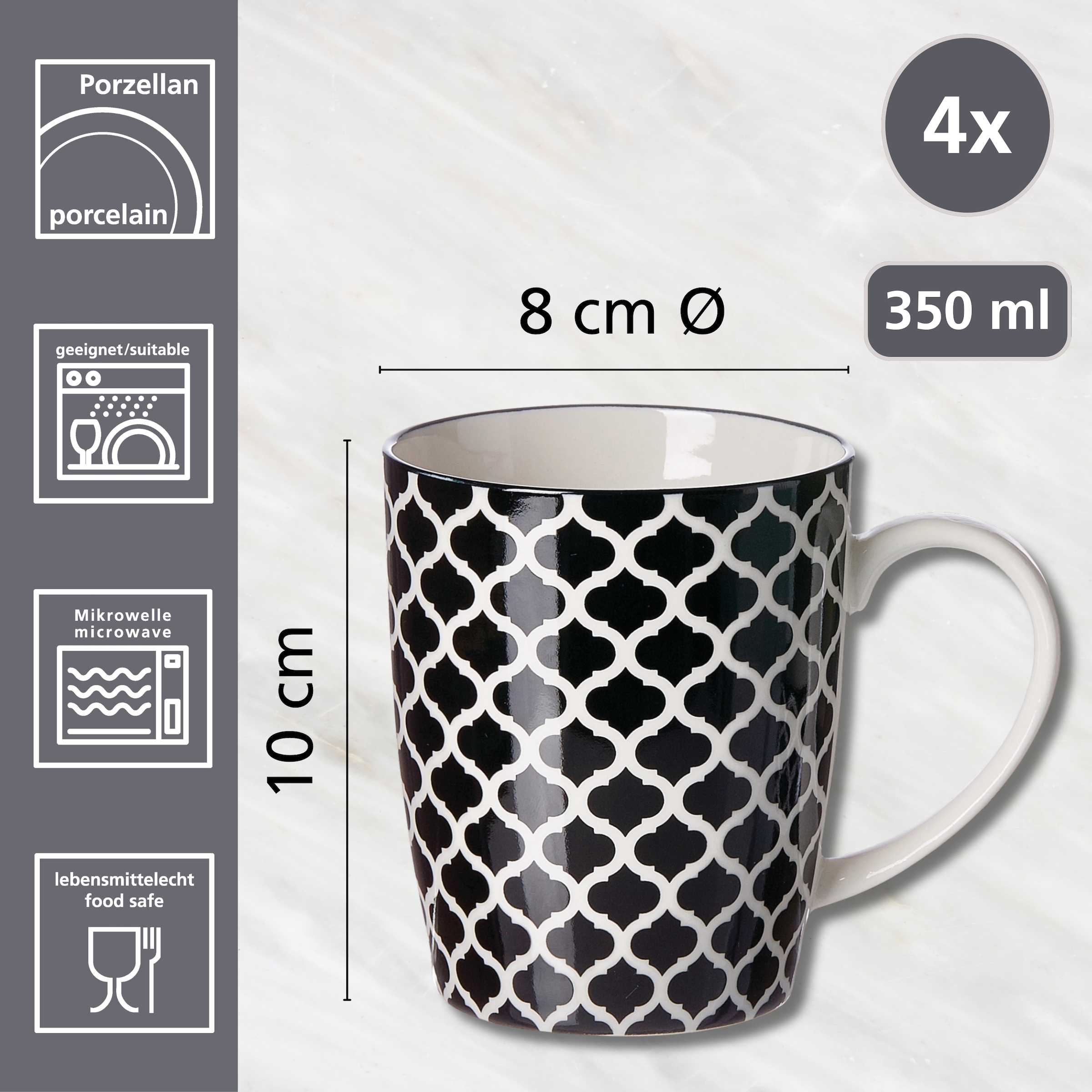 Ritzenhoff & Breker Becher »Takeo Swing« Kaffeebecher, je 350 ml