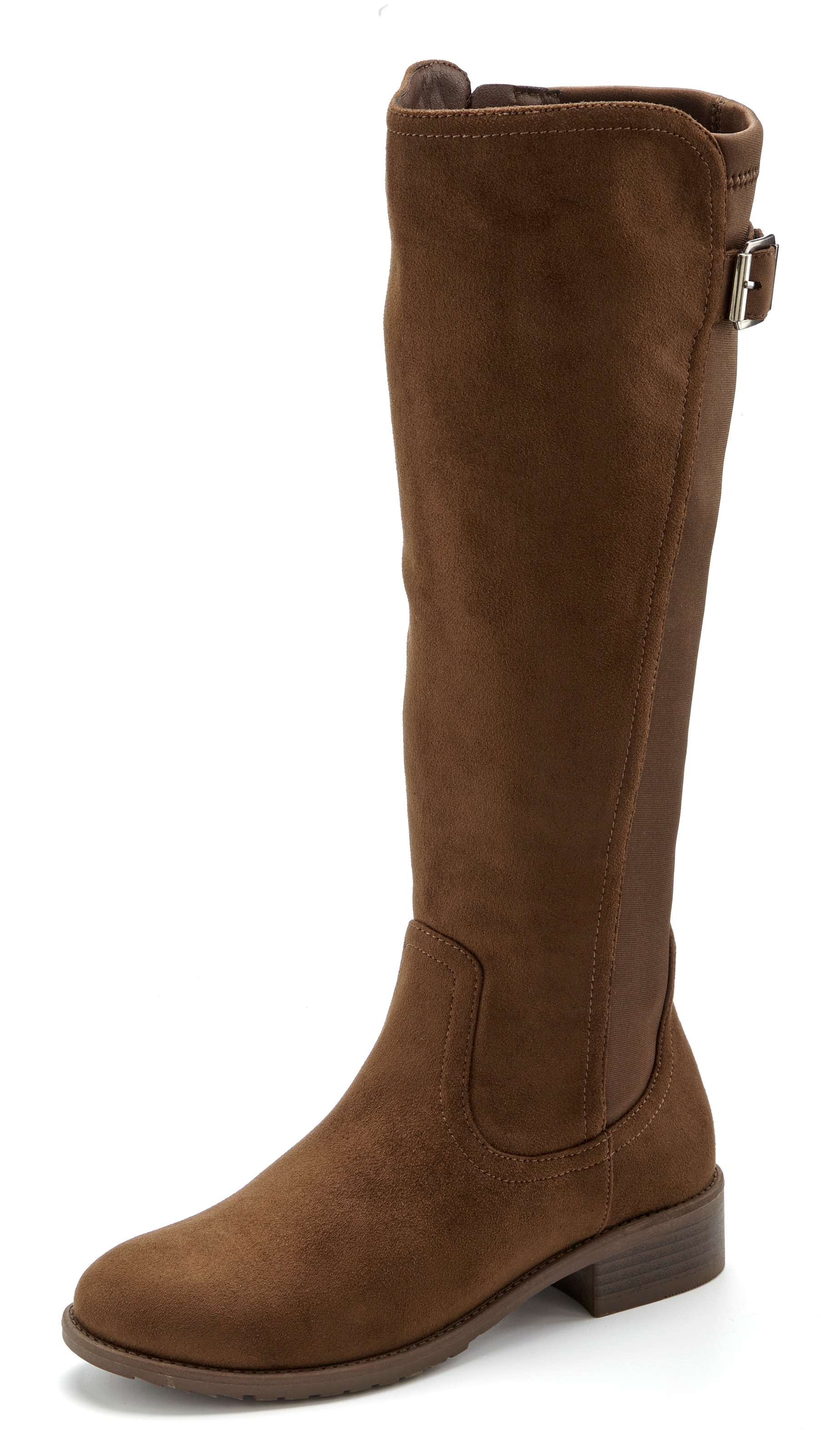 LASCANA Stiefel »Boots, Langschaftstiefel, Stiefelette,«  NEU mit Stretch-Einsatz, Langschaft und Zierschnalle
