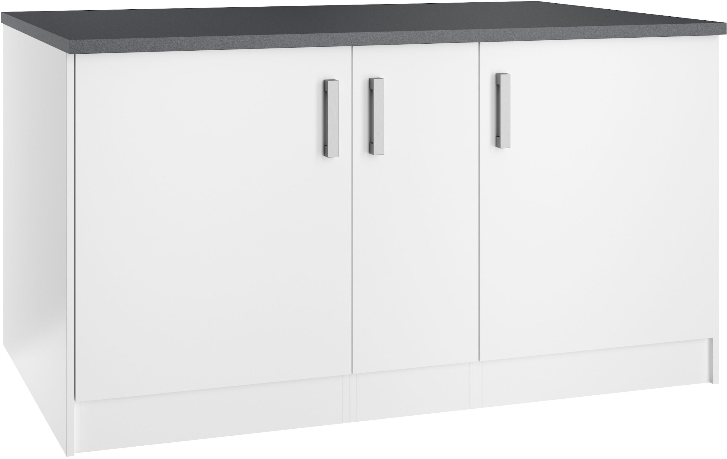 KOCHSTATION Ilot de cuisine »KS-Toronto« largeur 153 cm, façades MDF, casier à bouteilles
