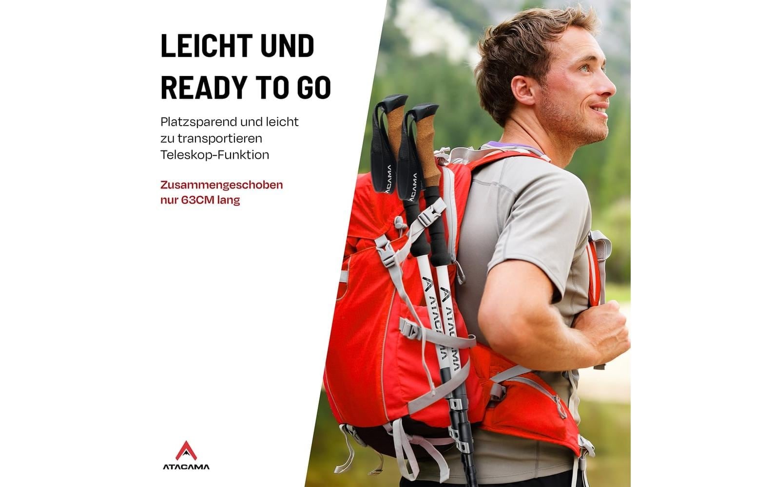   Teleskopstöcke »Wandestöcke Atacama 13-tlg. 110-135 cm«