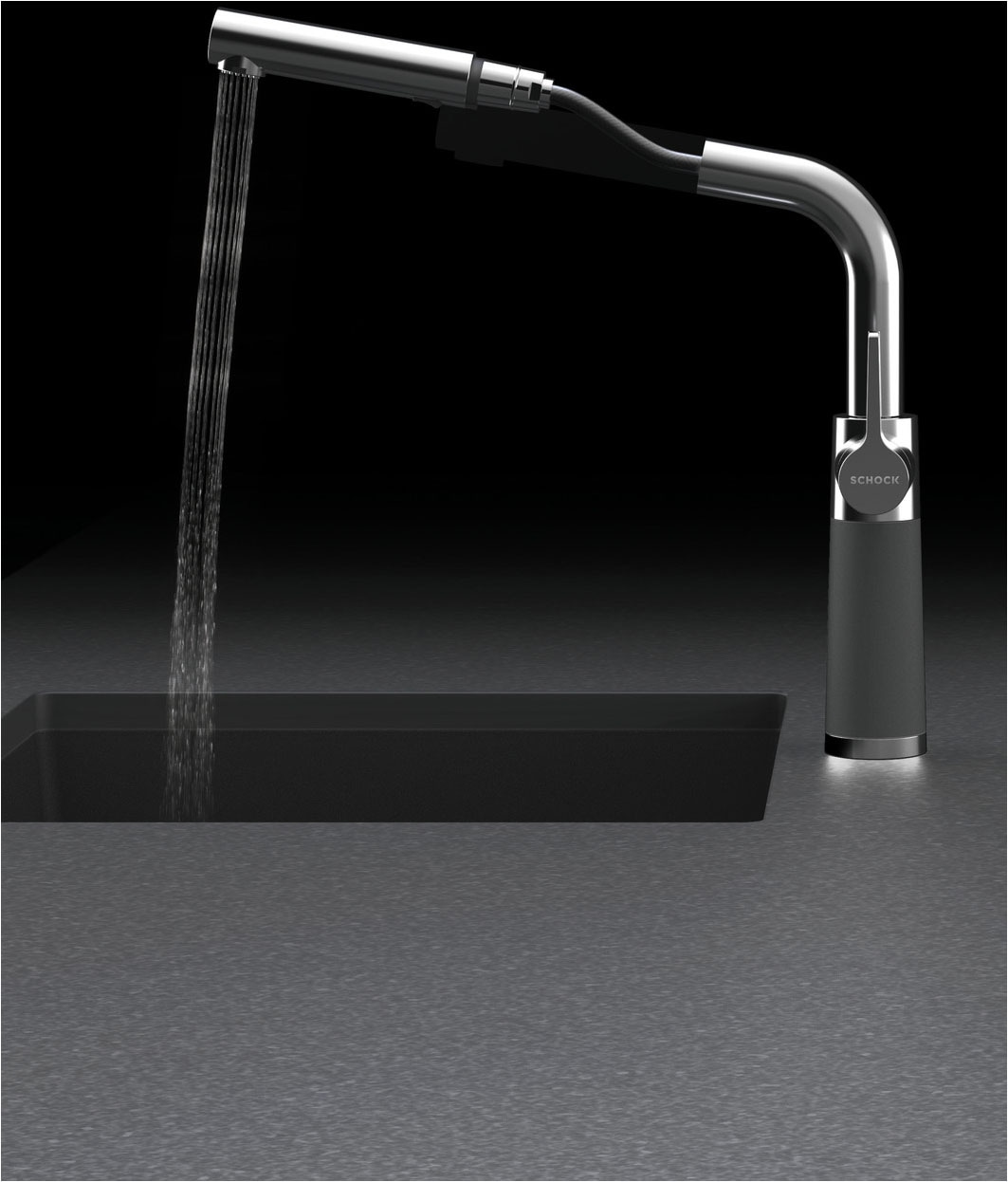 Schock Küchenarmatur »SC540« ausziehbar, Strahl-Brause, Rückflussverhinderer, Schwenkbereich 120°