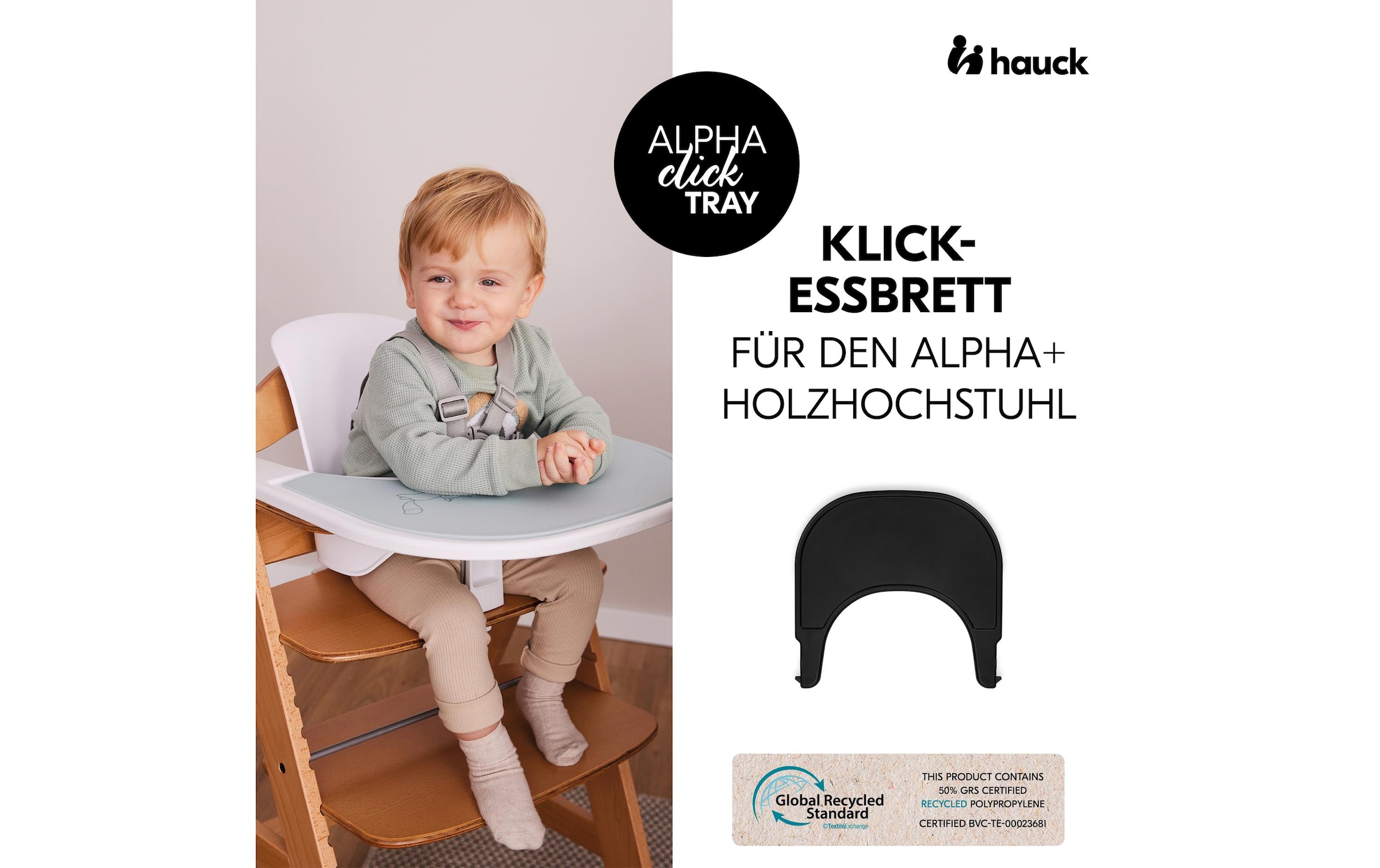 Hauck Hochstuhltablett »Essbrett Alpha Click Speckle«