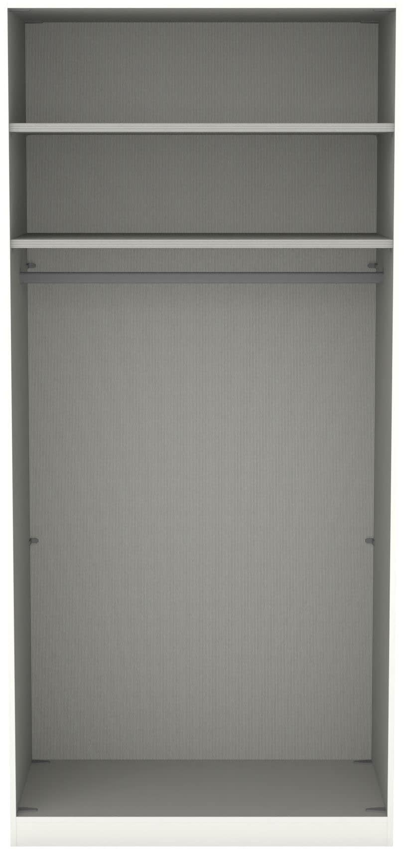 Musterring Armoires à vêtements »San Diego, Kleiderschrank, Schrank, Garderobe, mit Glastüren« 1 cuis tlg. 2 portes (amorties), 2 étagères, 1 tringle à vêtements, poignées chromées