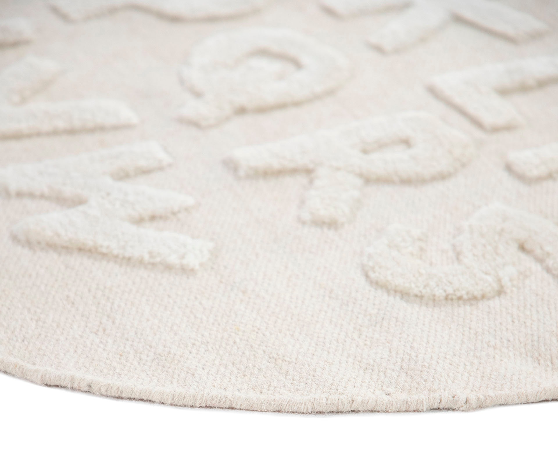carpetfine Tapis pour enfants »ABC Alphabet« Rond 0,6 mm Höhe