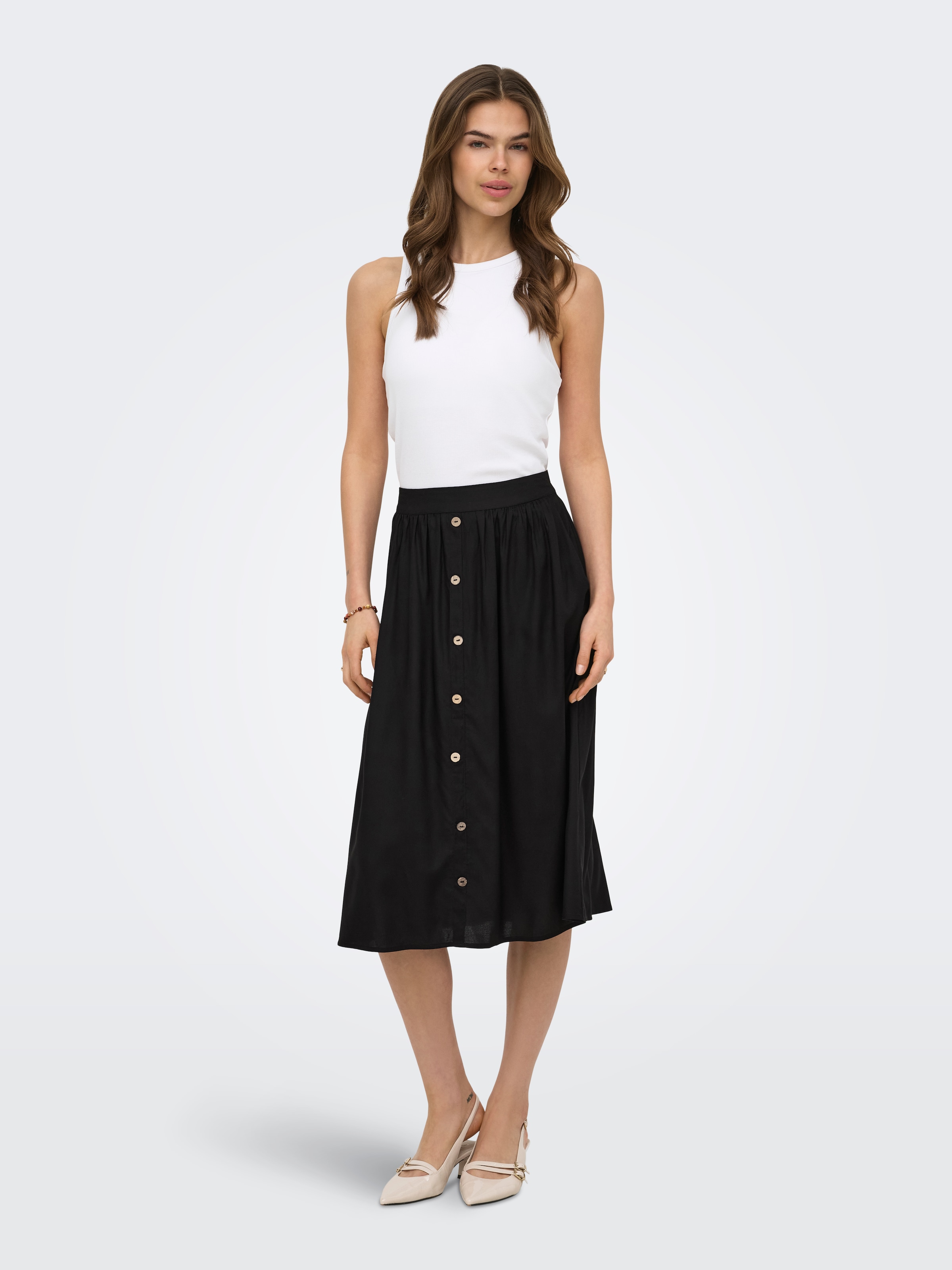 ONLY Jupe d'été »ONLMILANO AOP LIFE LONG SKIRT WVN NOOS« viscose
