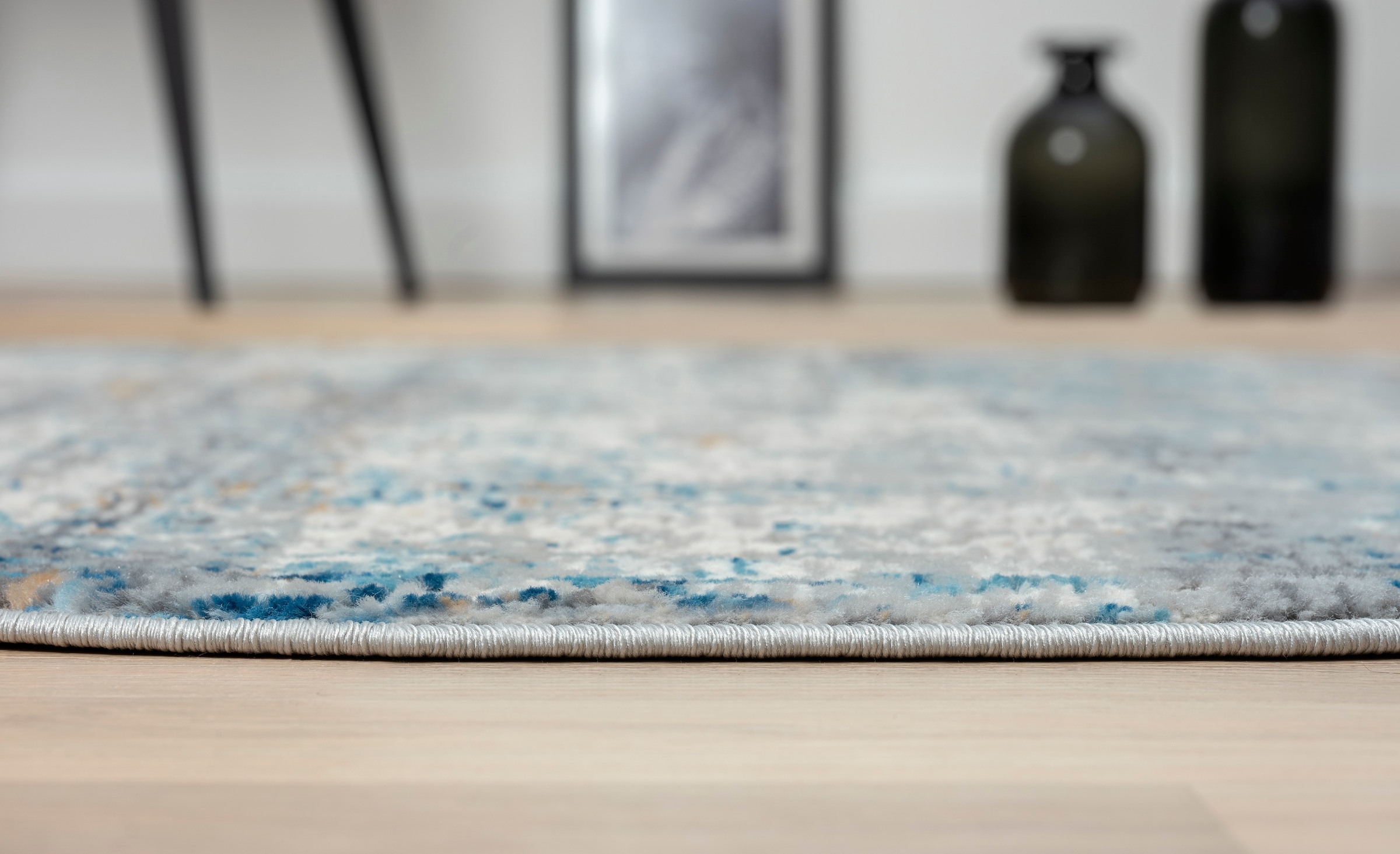 GOODproduct Teppich »Jaxyn« rund 8 mm Höhe Kurzflor, modernes Design, pflegeleicht, Wohnzimmer