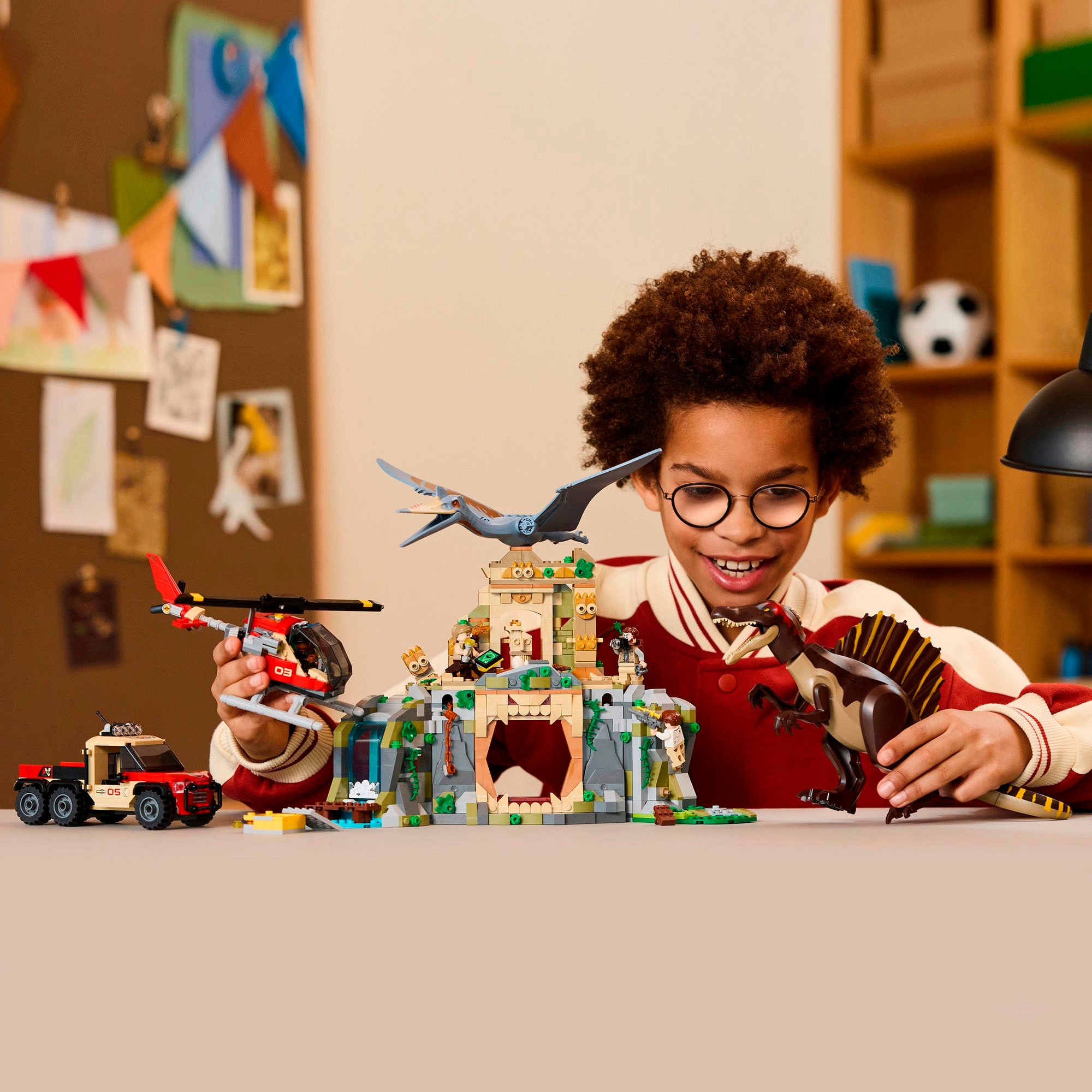 LEGO® Konstruktionsspielsteine »Spinosaurier & Quetzalcoatlus: Hubschrauber-Einsatz (76976)« LEGO Jurassic World; Made in Europe