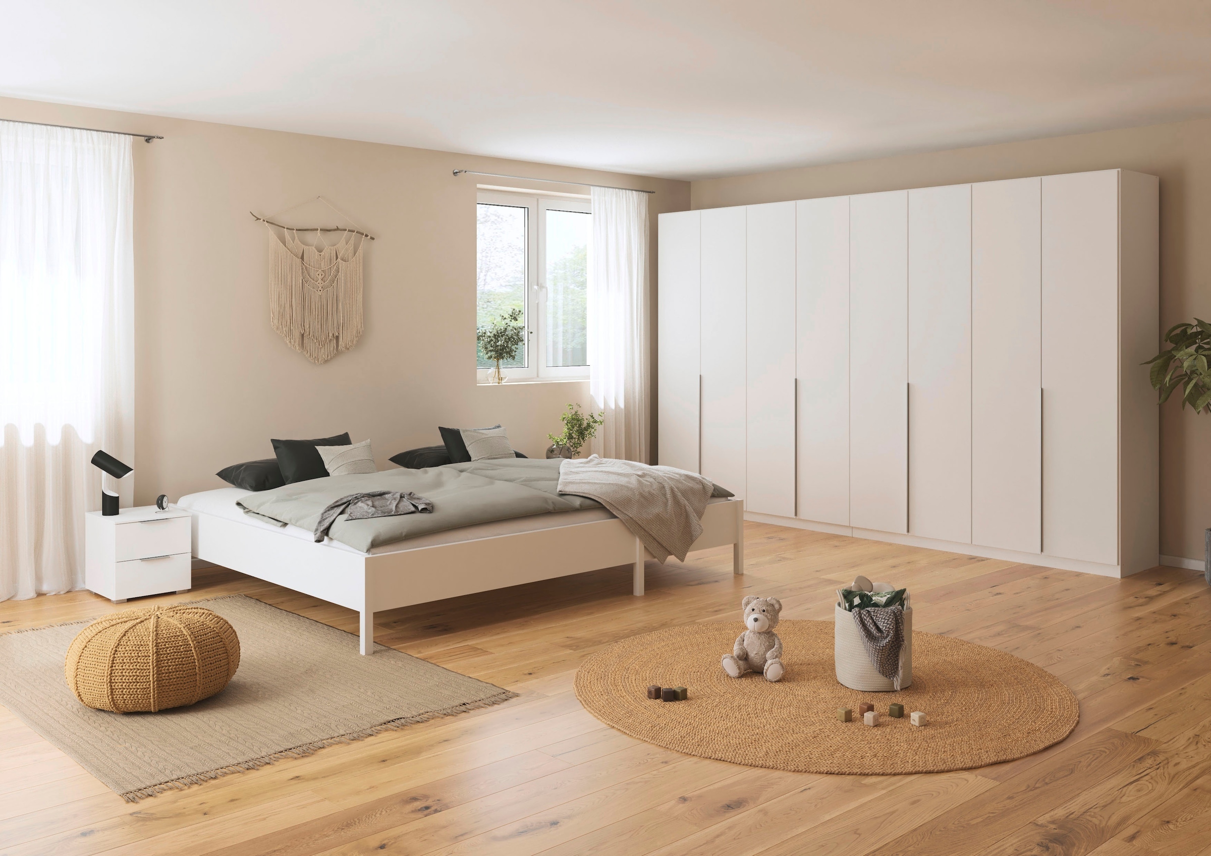 rauch Lit »Familienbett XXL Familiengrösse Ehebett Doppelbett umbaubar« Possibilité flexible de transformation en lits simples,  240x200 cm et 270x200 cm - avec ou sans tête de lit MADE IN GERMANY