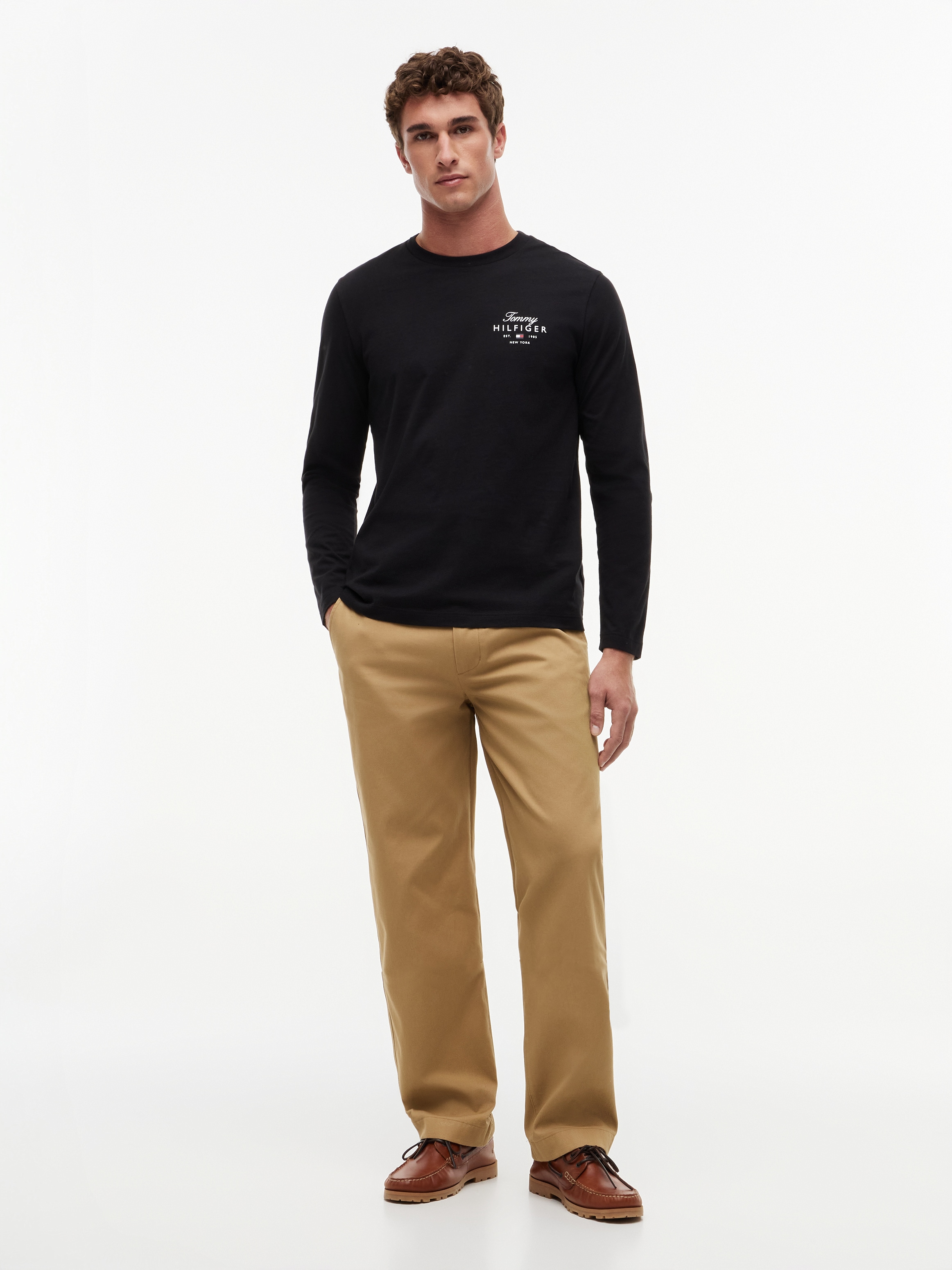 Tommy Hilfiger Langarmshirt »SCRIPT STACK LS REGULAR TEE«