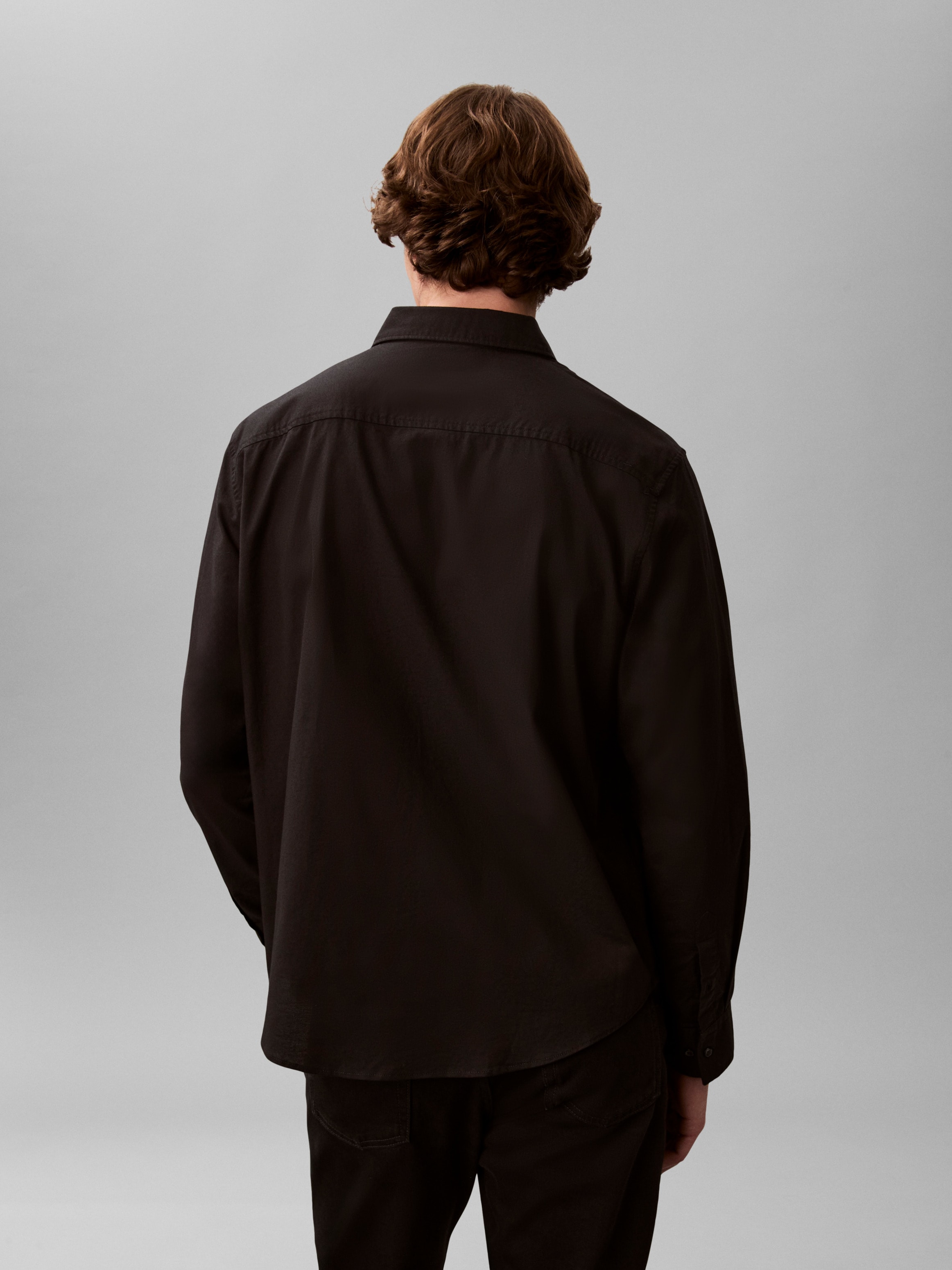 Calvin Klein Jeans Langarmhemd »LS SOLID OXFORD CLASSIC SHIRT« Mit Rundhalsausschnitt