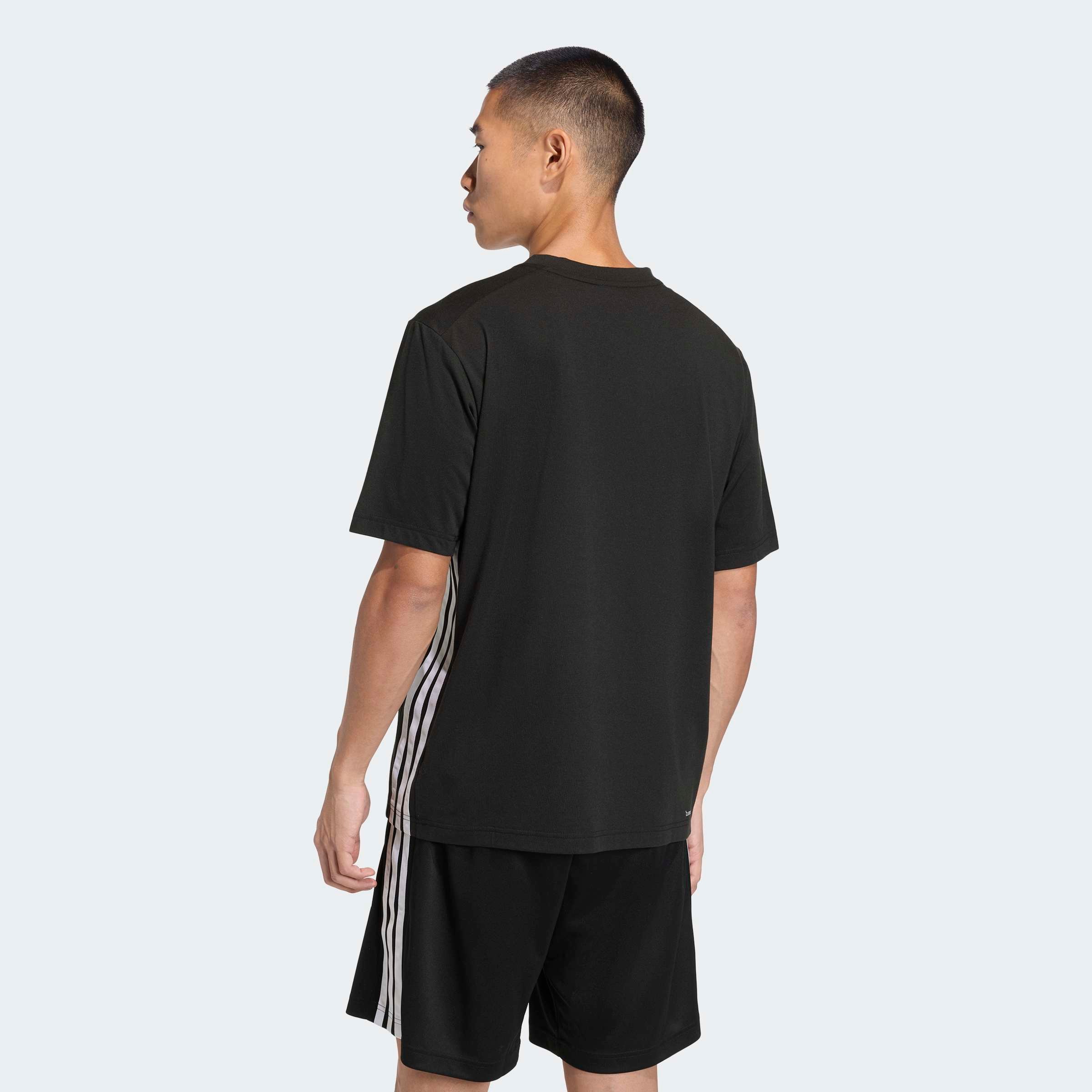 adidas Performance T-Shirt »WORKOUT ESSENTIALS FEELREADY 3-STREIFEN« mit Rundhalsausschnitt, sportlicher Stil, aus Single Jersey