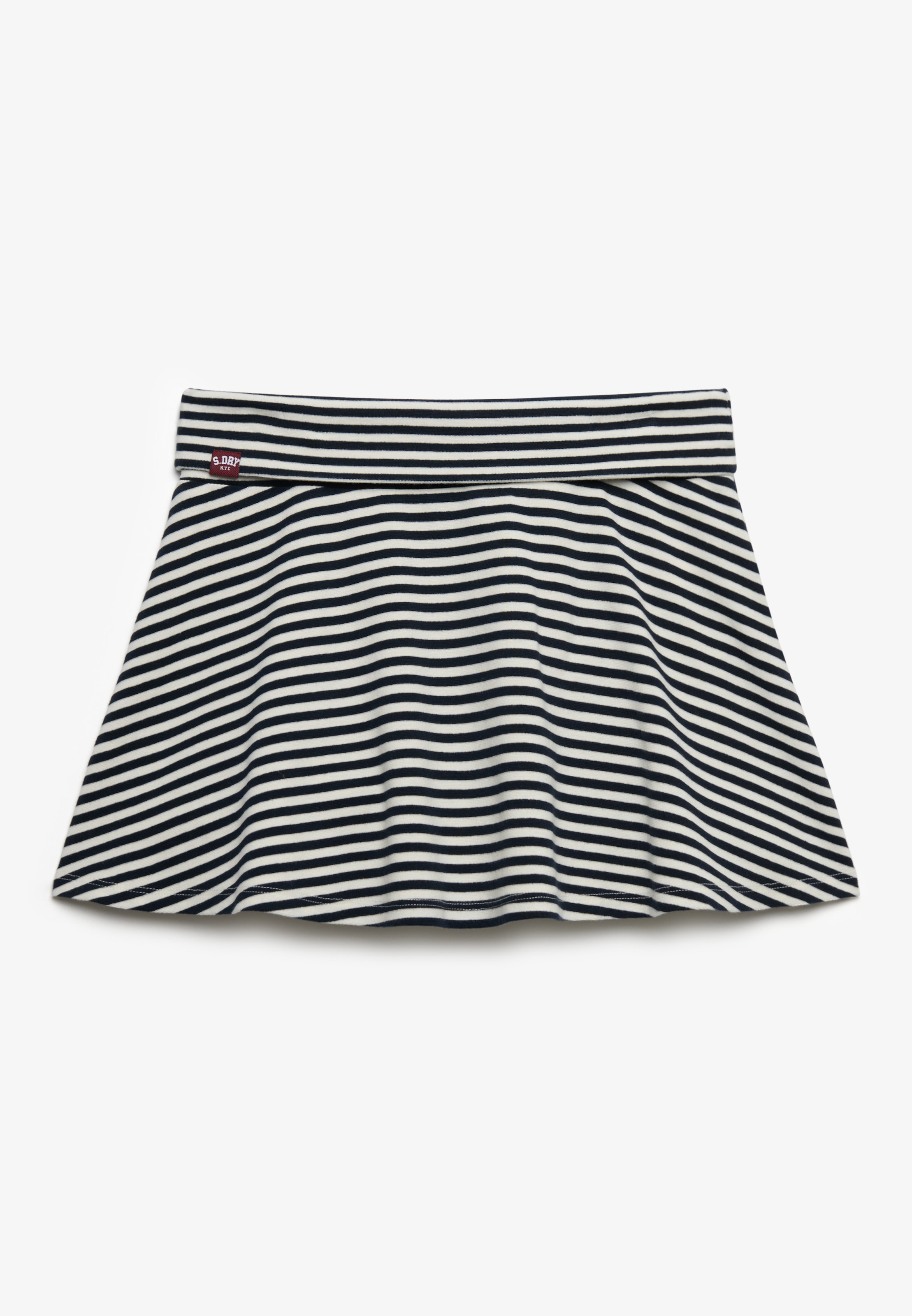 Superdry Minirock »ATH ESS FOLD OVER SKIRT« aus Baumwollmischung, Regular Fit, mit Gummizug, gestreiftes Design