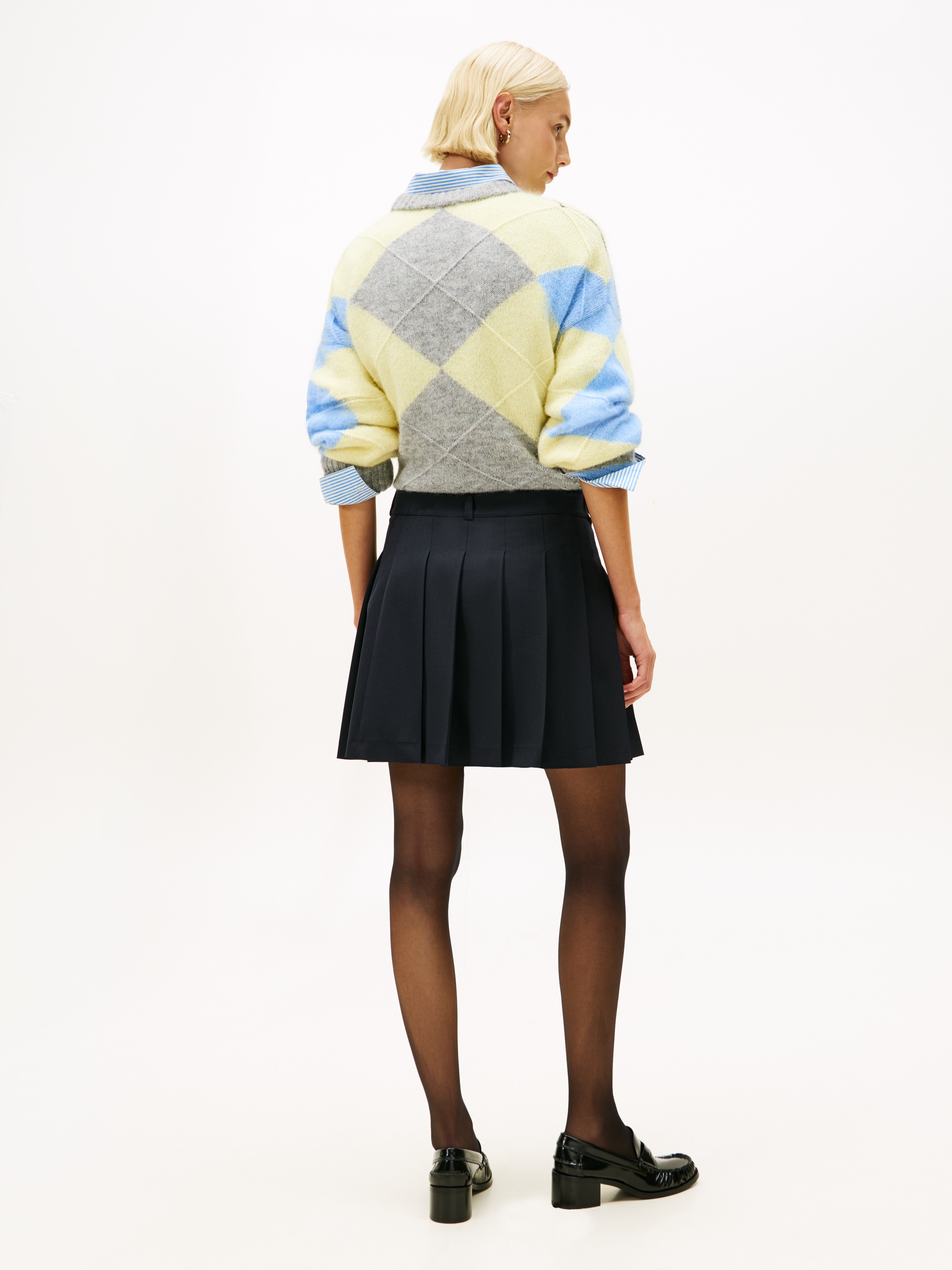 Tommy Hilfiger Plisseerock »TIMELESS WOOL PLEATED MINI SKIRT« mit Wolle