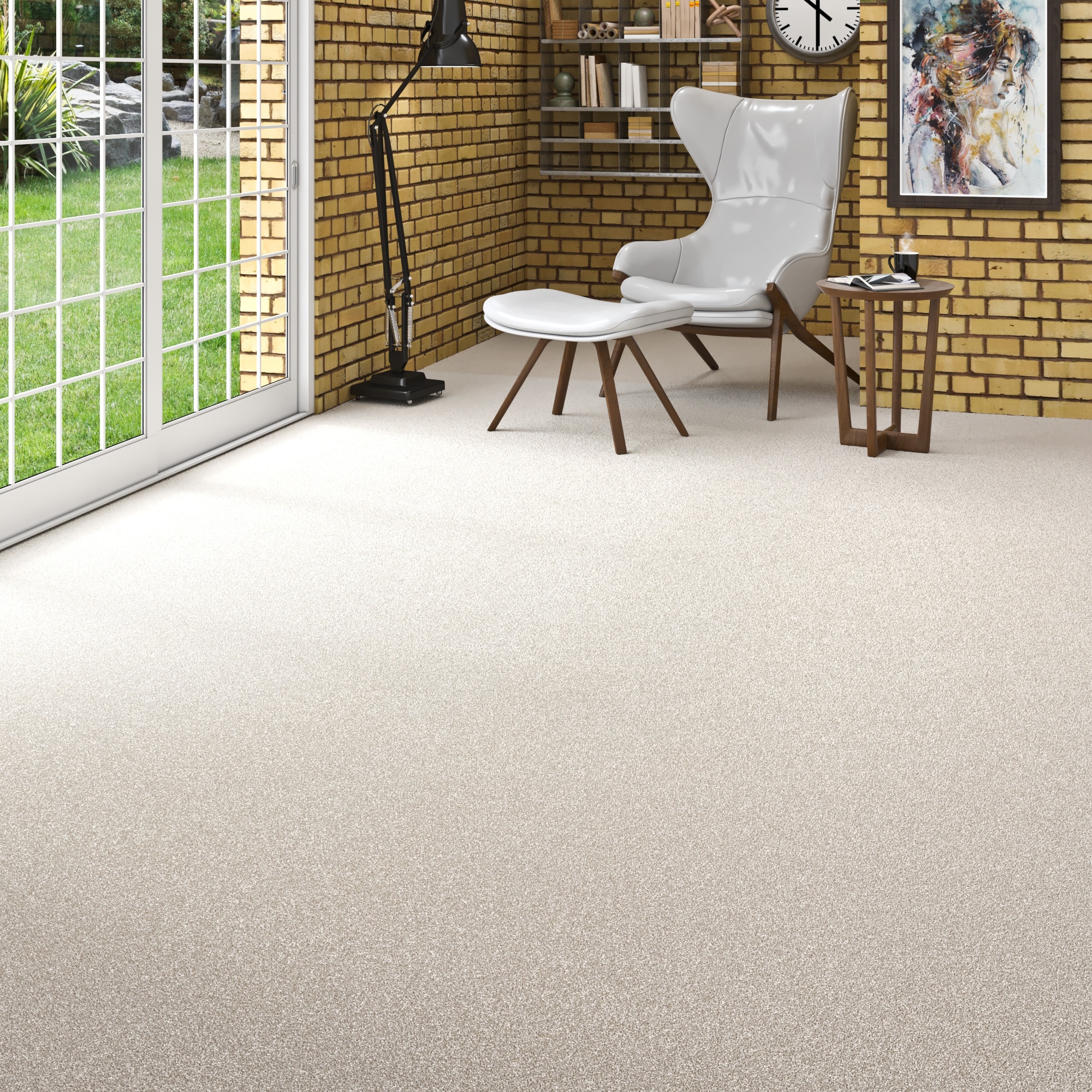 my home Teppichboden »Zephyra, Schlinge, Made in Netherlands« rechteckig 8 mm Höhe Uni Farben, Breite 400 cm, strapazierfähig, Wohnzimmer, Schlafzimmer