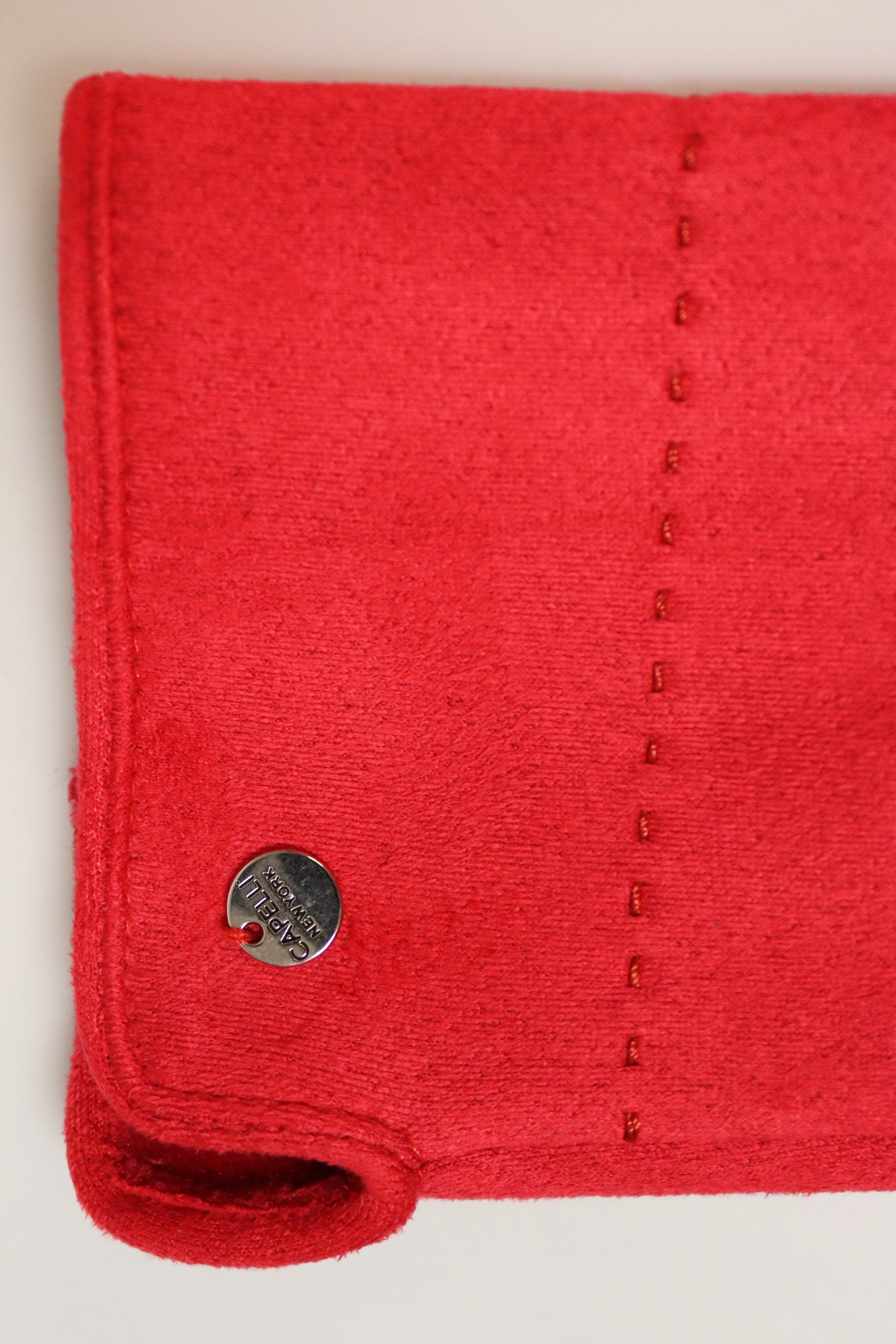 Capelli New York Strickhandschuhe 1 Paar,  mit Ziernaht, Metall-Logo, Feinripp-Strick, elastisch