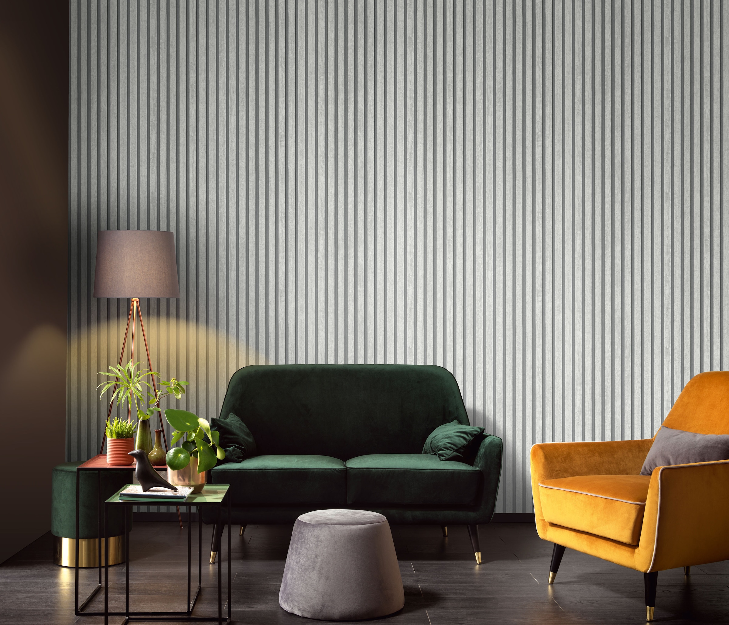 Erismann Papier peint intissé »Vliestapete ACCOUSTIC« Bois | Optique 3D légèrement texturée