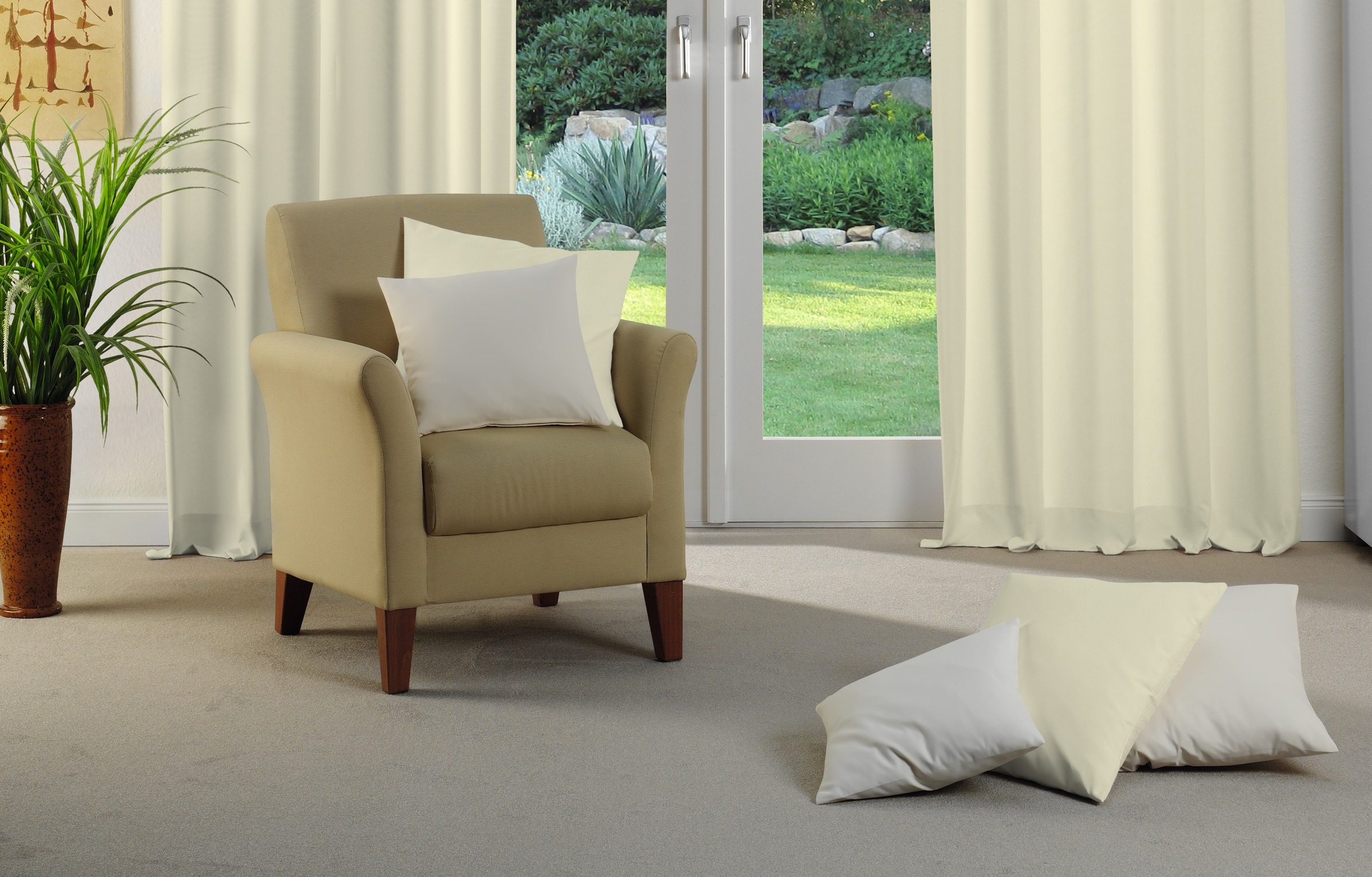 Wirth Coussin décoratif »WirthNatur« Kissenhülle ohne Füllung, 2 Stück