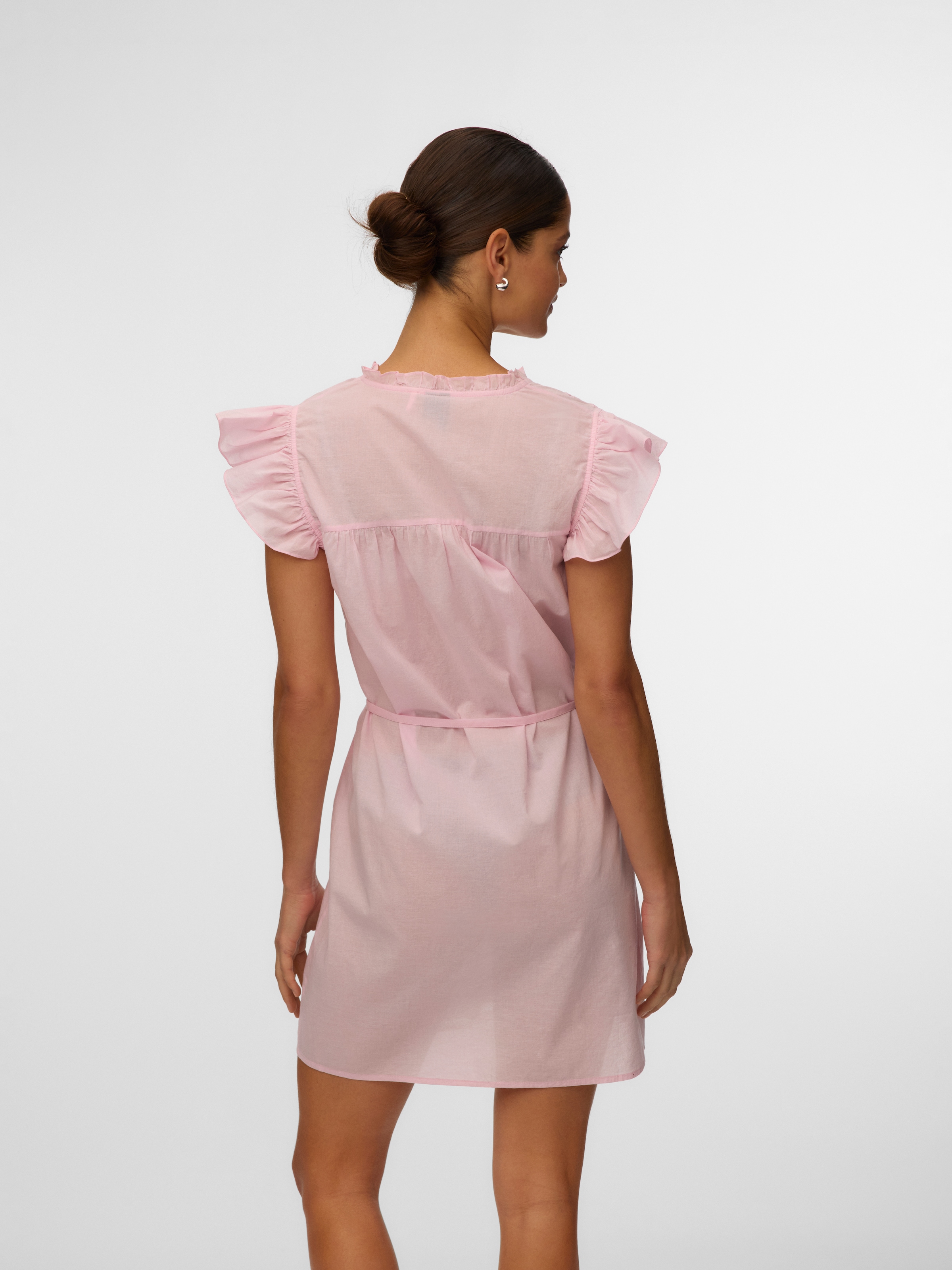 Vero Moda Minikleid »VMLINE SS SHORT DRESS WVN NOOS« Baumwolle