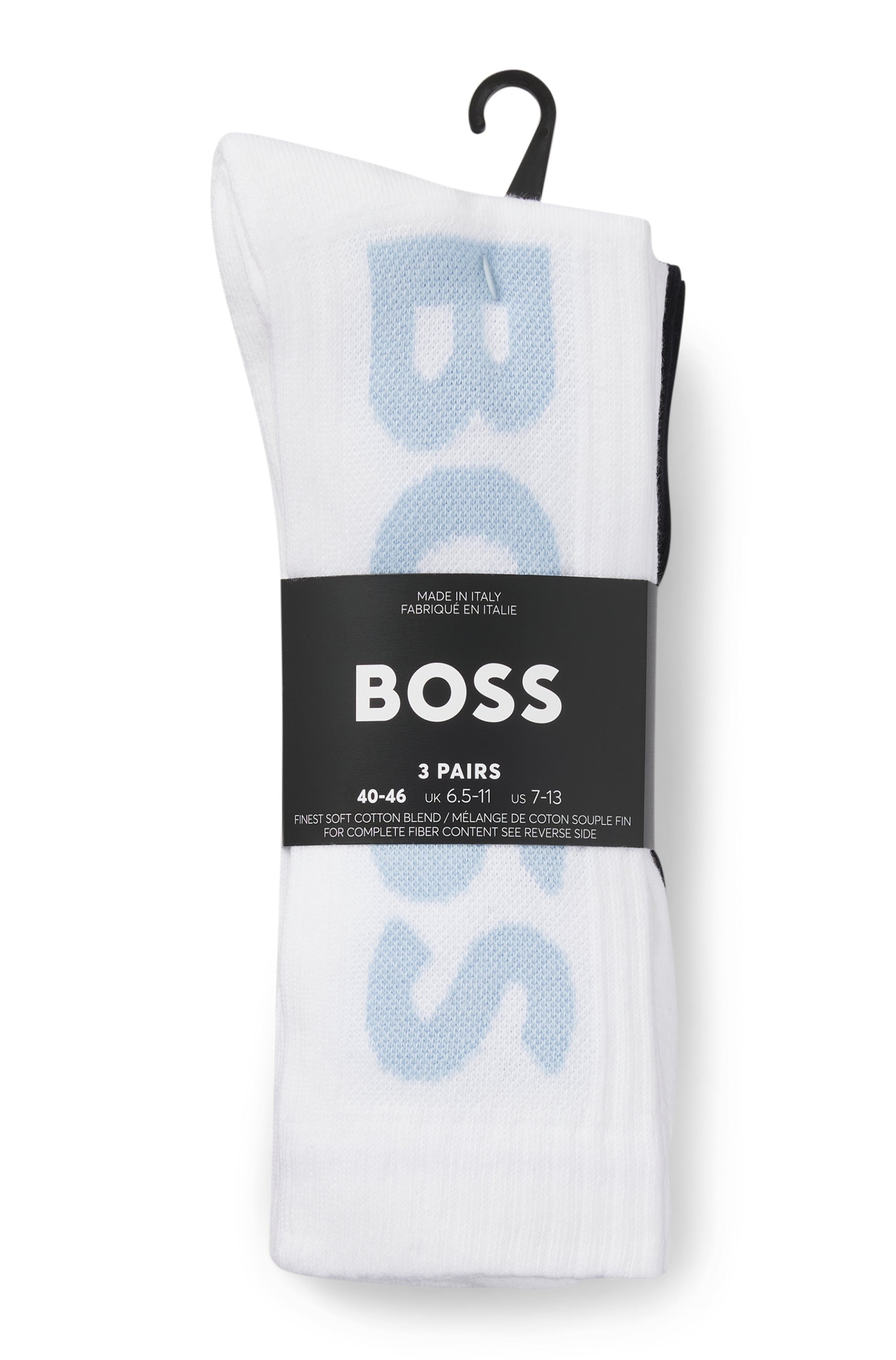 BOSS Socken »3P QS Rib Logo CC« mit Logo