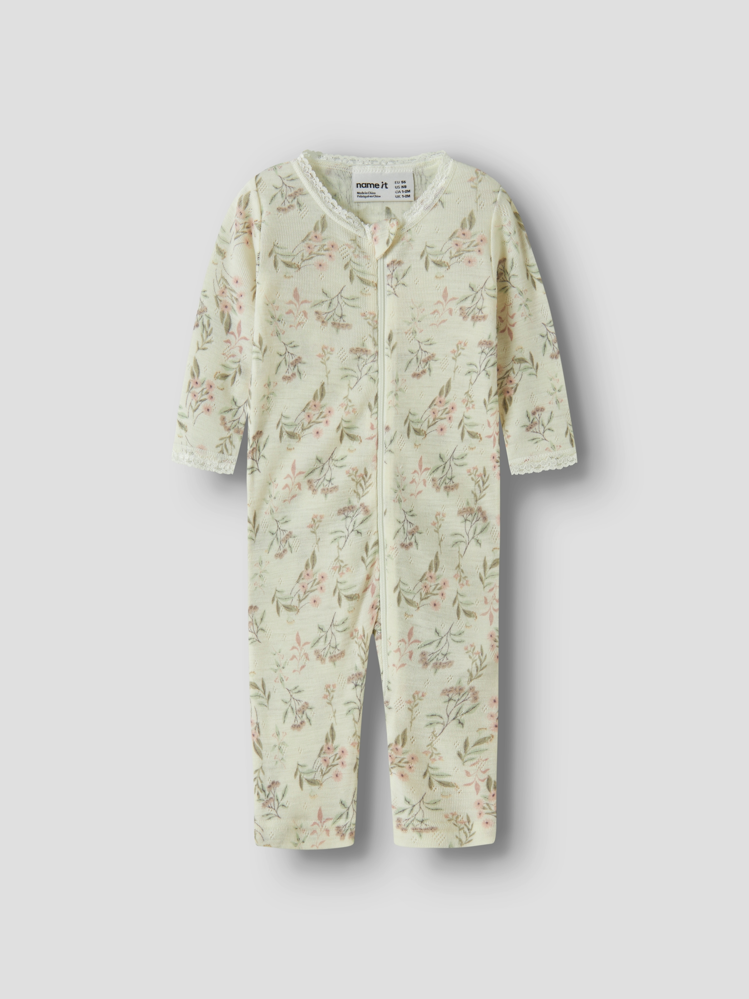 Name It Pyjama »NBFWANG WOOL NEEDLE NIGHTSUIT NOOS« pour bébés, en laine de qualité tricotée, coupe régulière