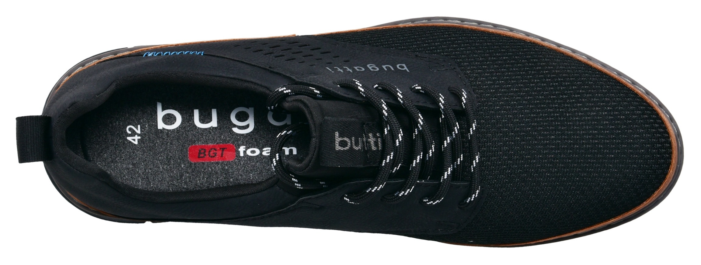 bugatti Chaussure à lacets  mit Lochmuster, Freizeitschuh, Halbschuh, Schnürschuh