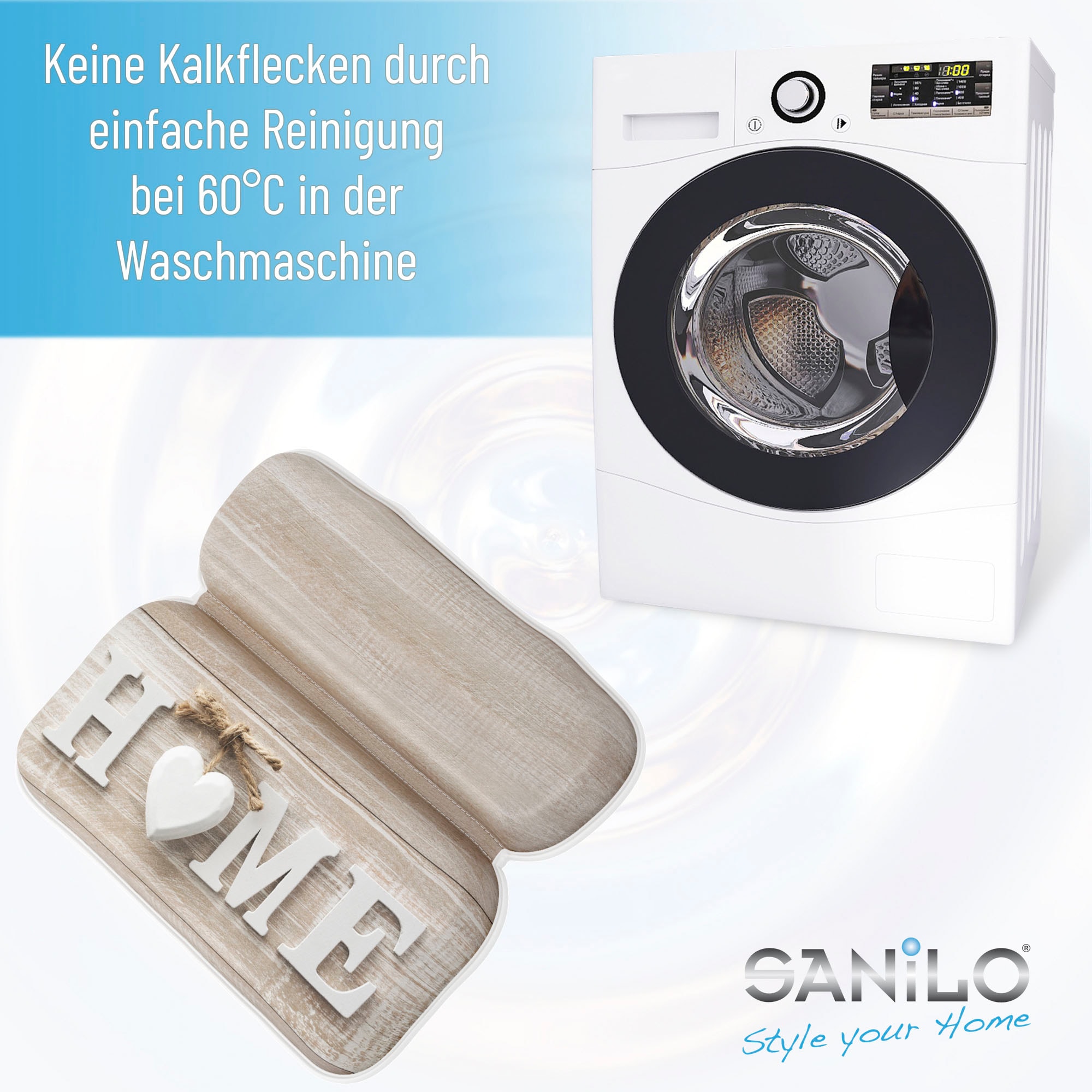 Sanilo Nackenkissen »Badewannenkissen Home« bequem, rutschfest, kräftige Farben, mit 7 starken Saugnäpfen