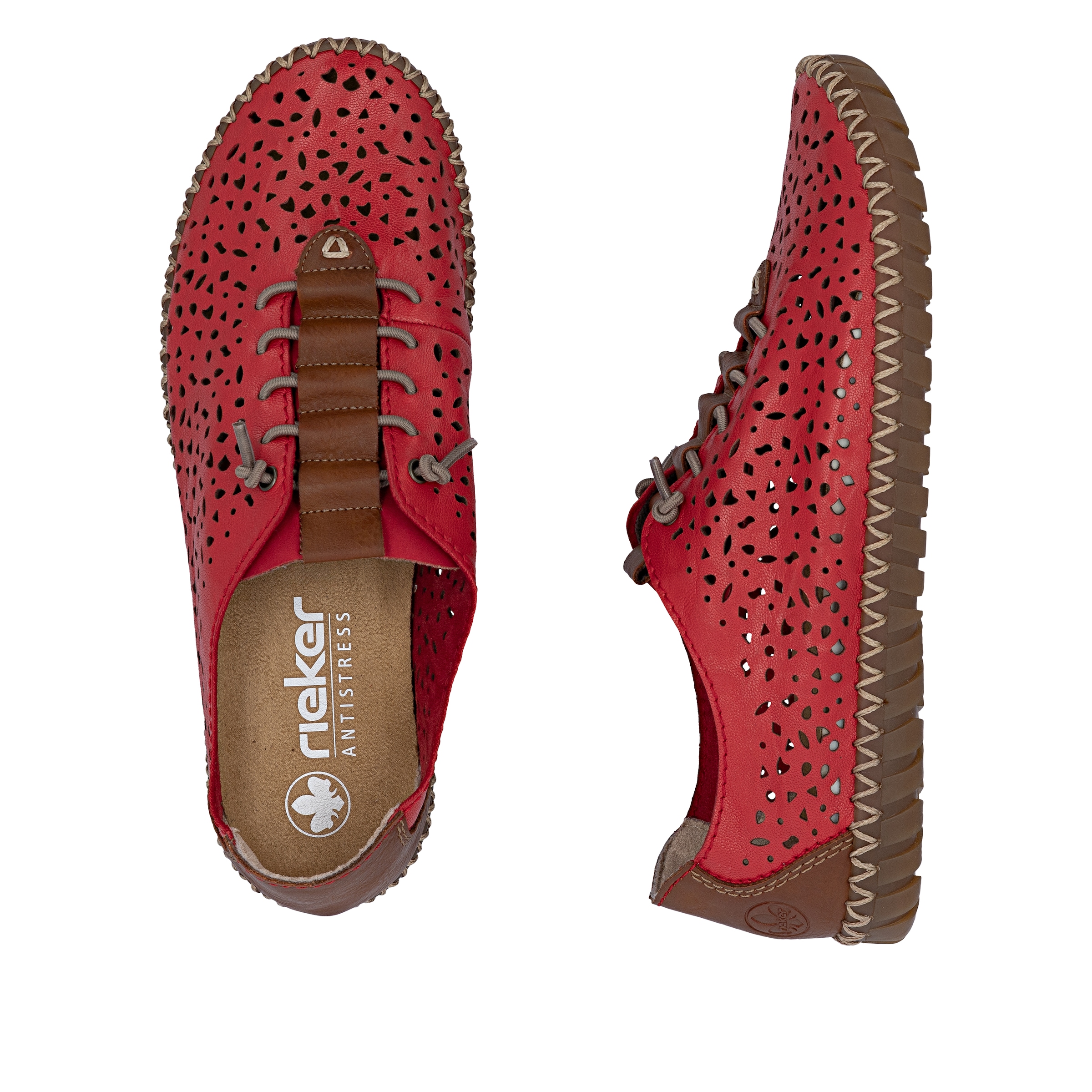Rieker Slipper  Schlupfschuh, Halbschuh, Barfussschuh mit Perforation