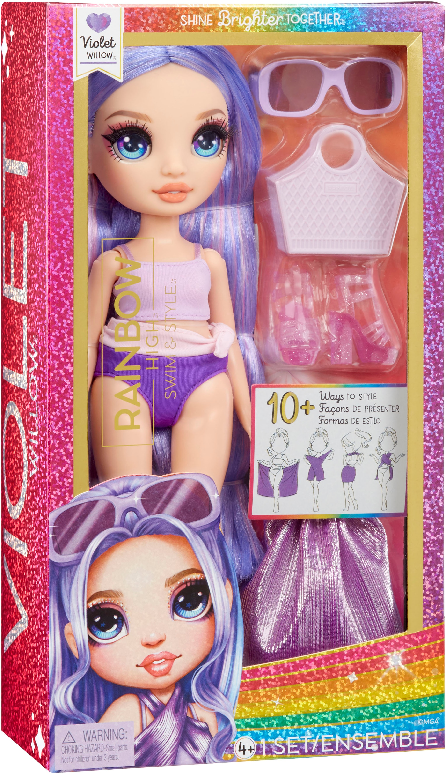 RAINBOW HIGH Anziehpuppe »Rainbow High Swim & Style Fashion Doll- Violet (Purple)«