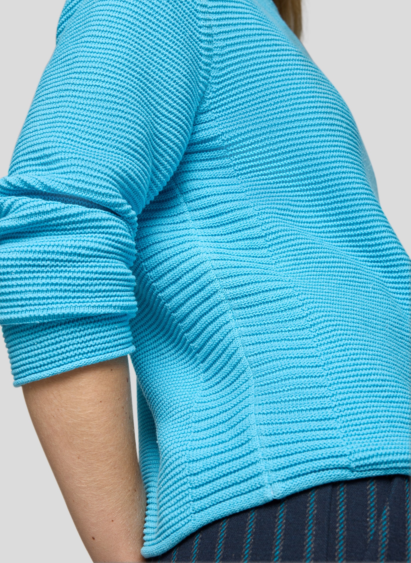 Rabe Pull en tricot in Streifen-Ripp-Optik