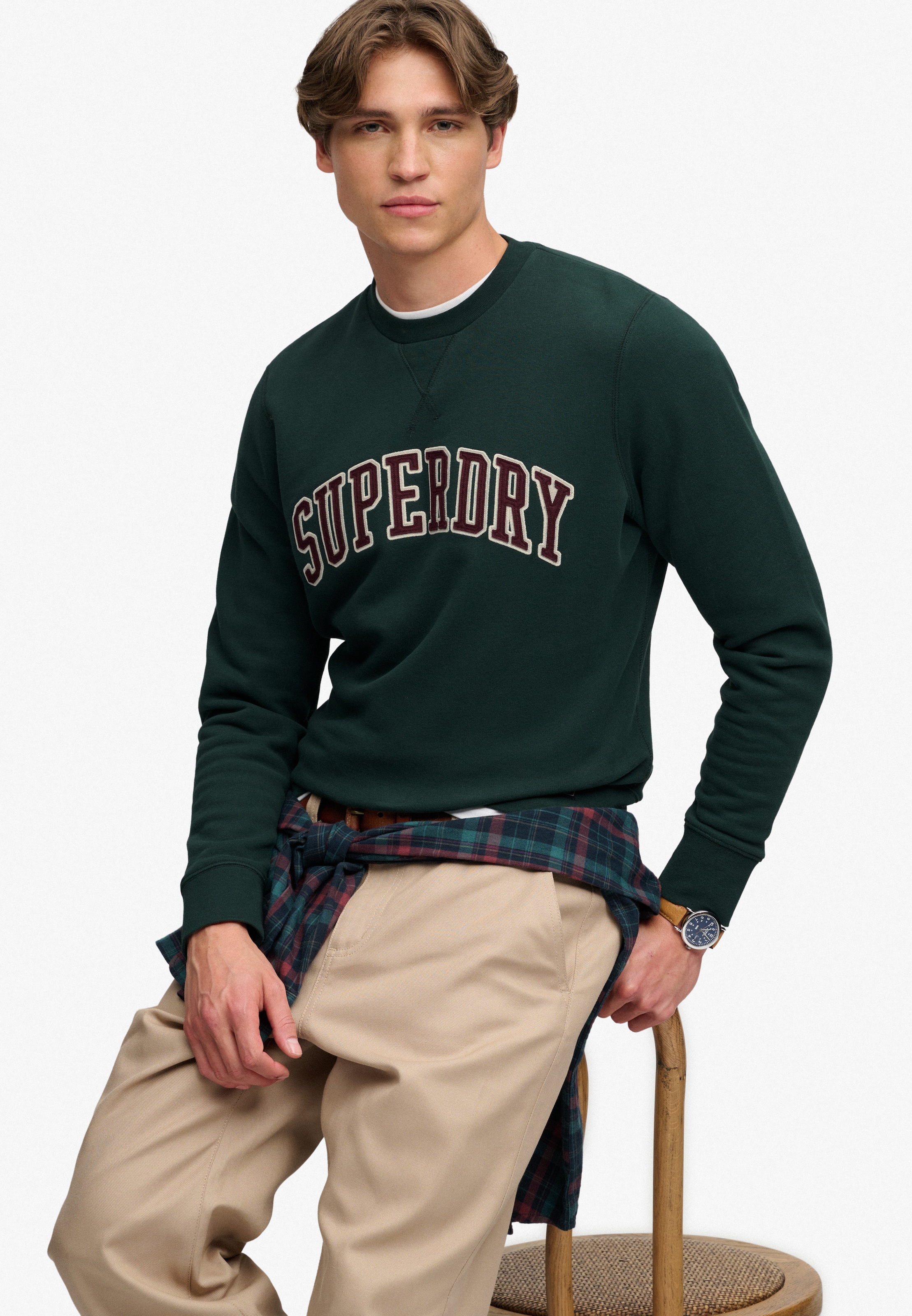 Superdry Sweat-shirt »ATHLETIC APPLIQUE RELAXED CREW«, mélange coton, coupe décontractée
