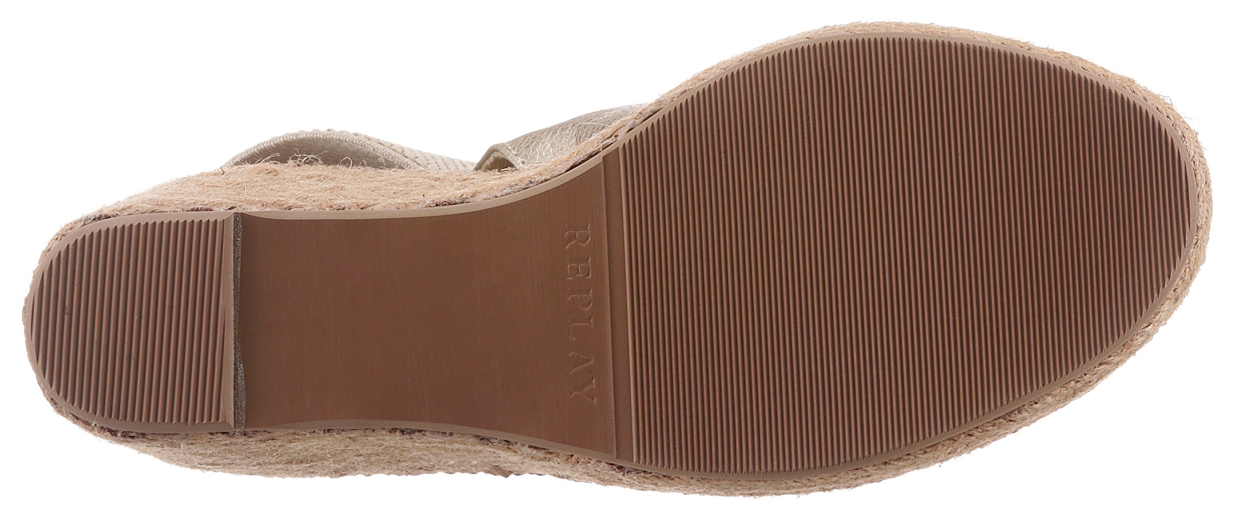Replay Sandales »Tyne«  , Sommerschuh, Sandale, Keilabsatz, mit Glitzerlogo an der Ferse