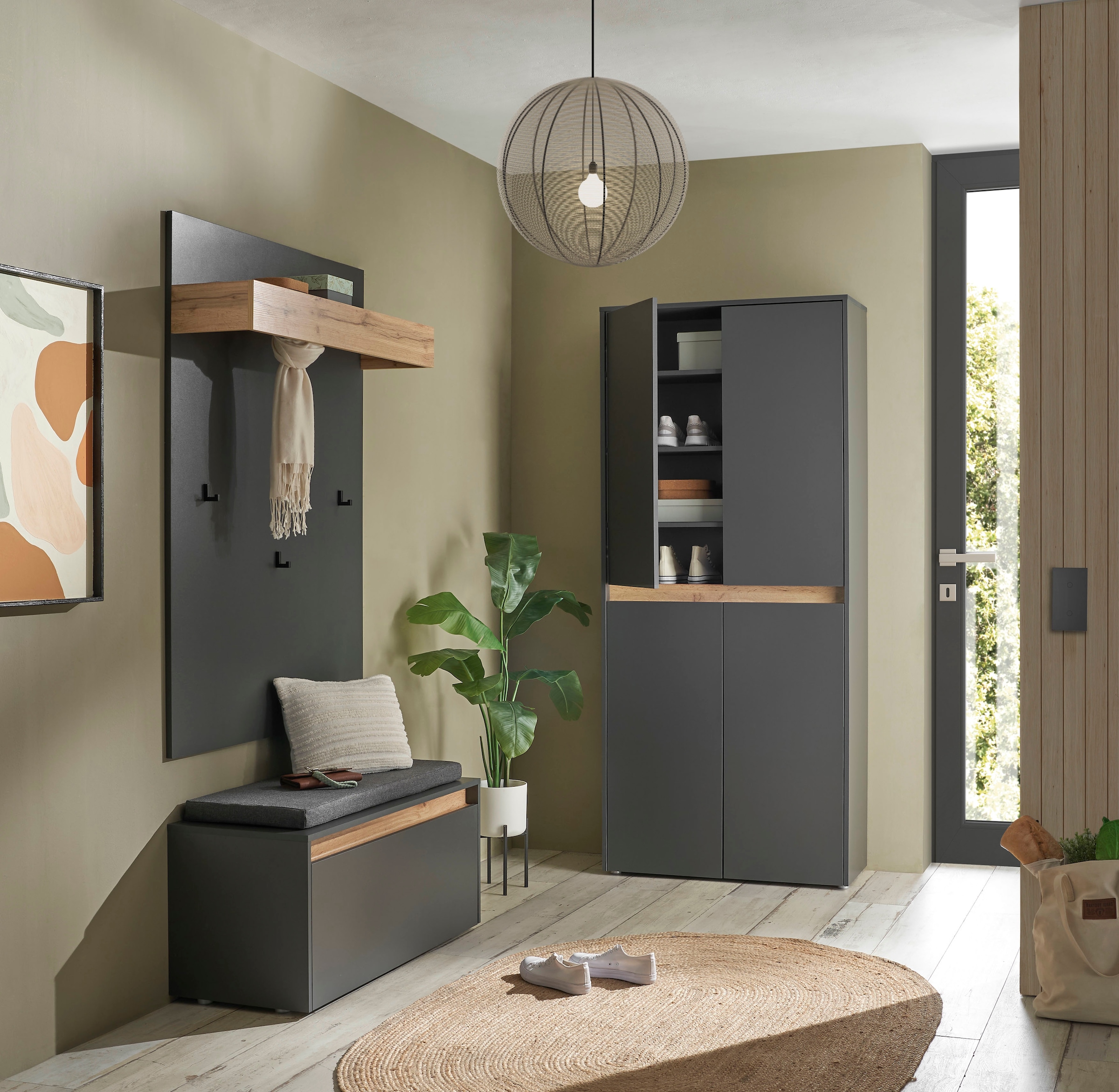 Home affaire Ensemble de vestiaires »City/Giron, moderne Garderobe, viel Stauraum, ca. 40 Schuhe« Ensemble, 3 cuis tlg.