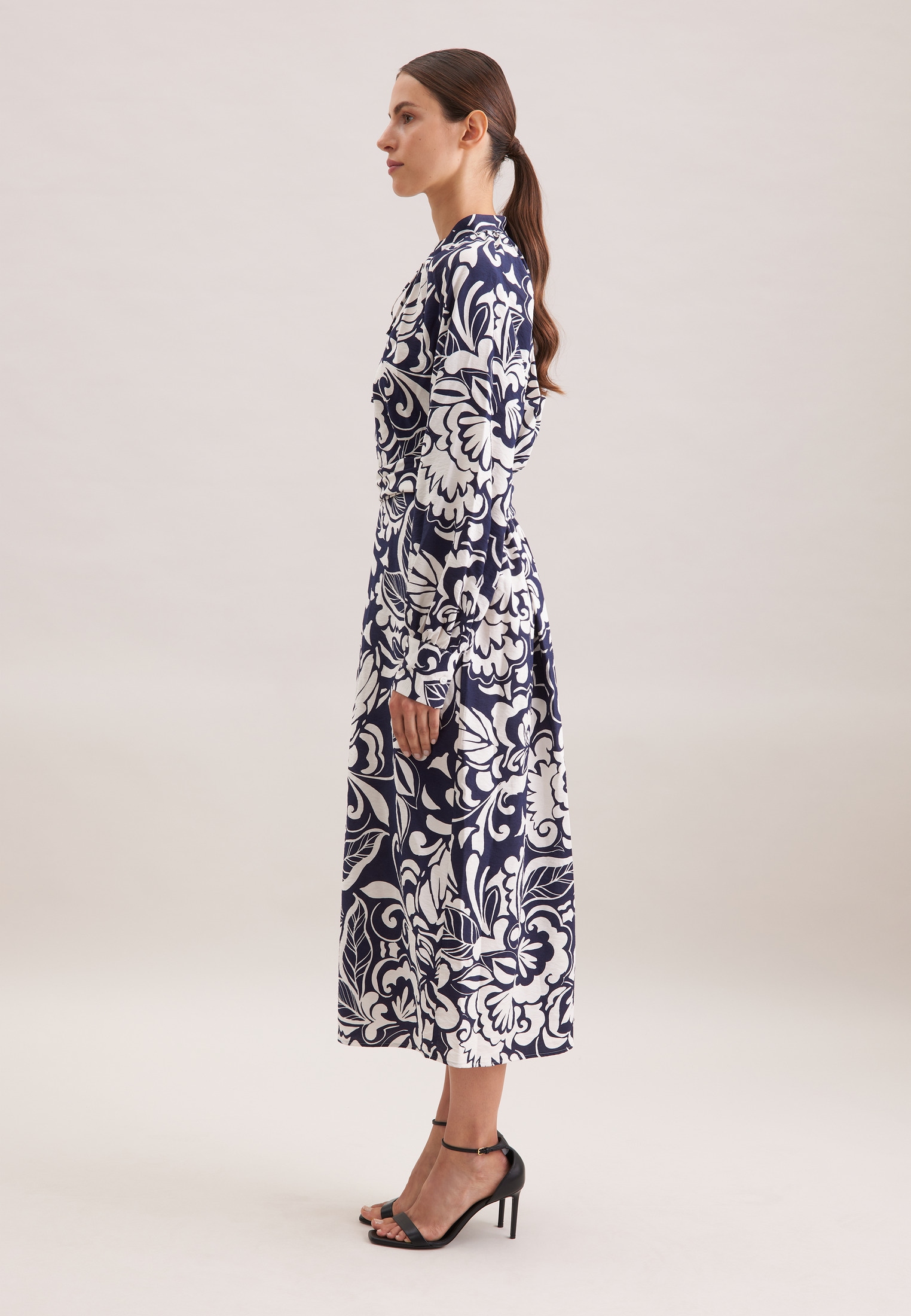 seidensticker Sommerkleid 1/1 V-Neck Druck