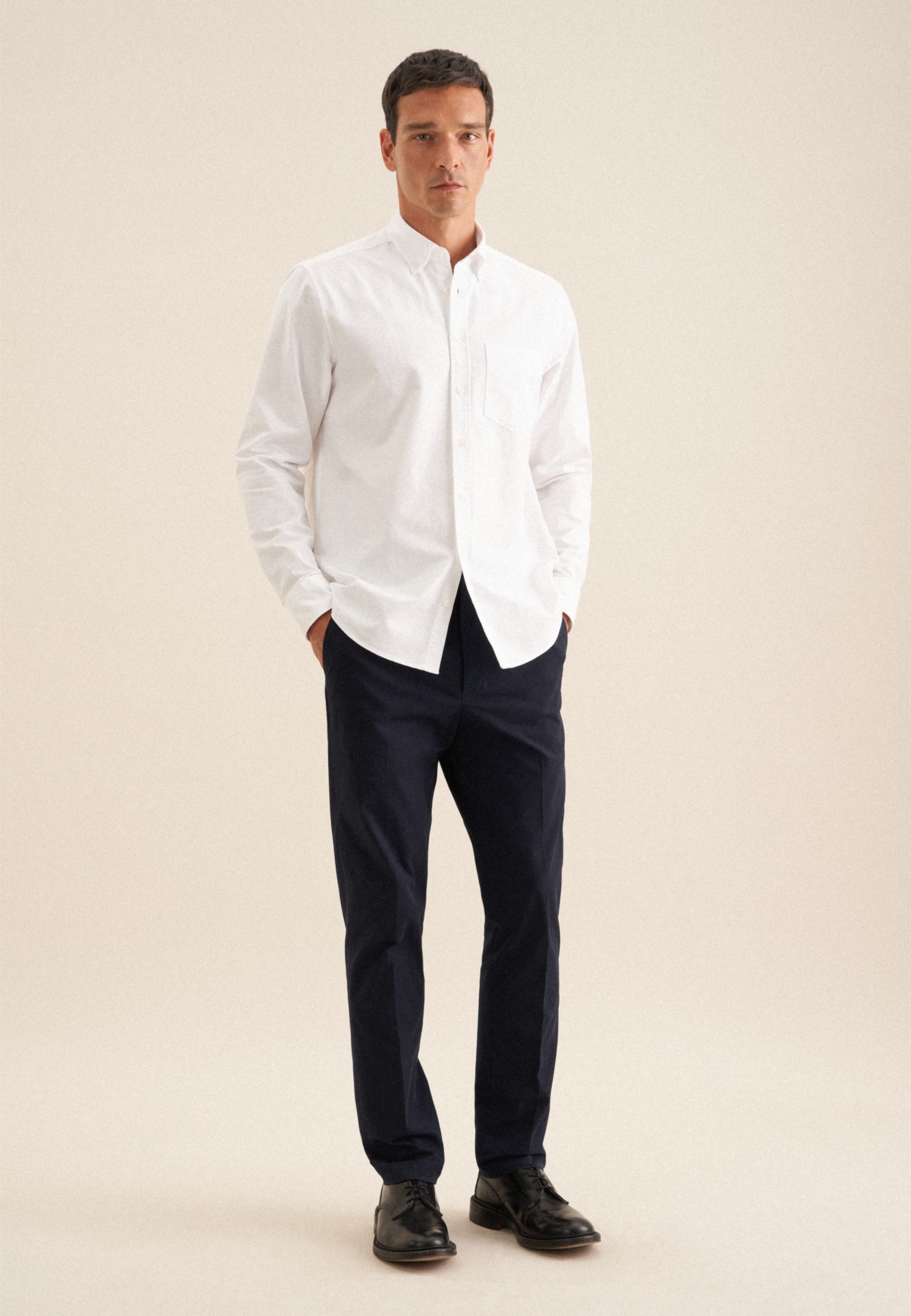 seidensticker Businesshemd Regular 1/1 Button-Down-Kragen Uni