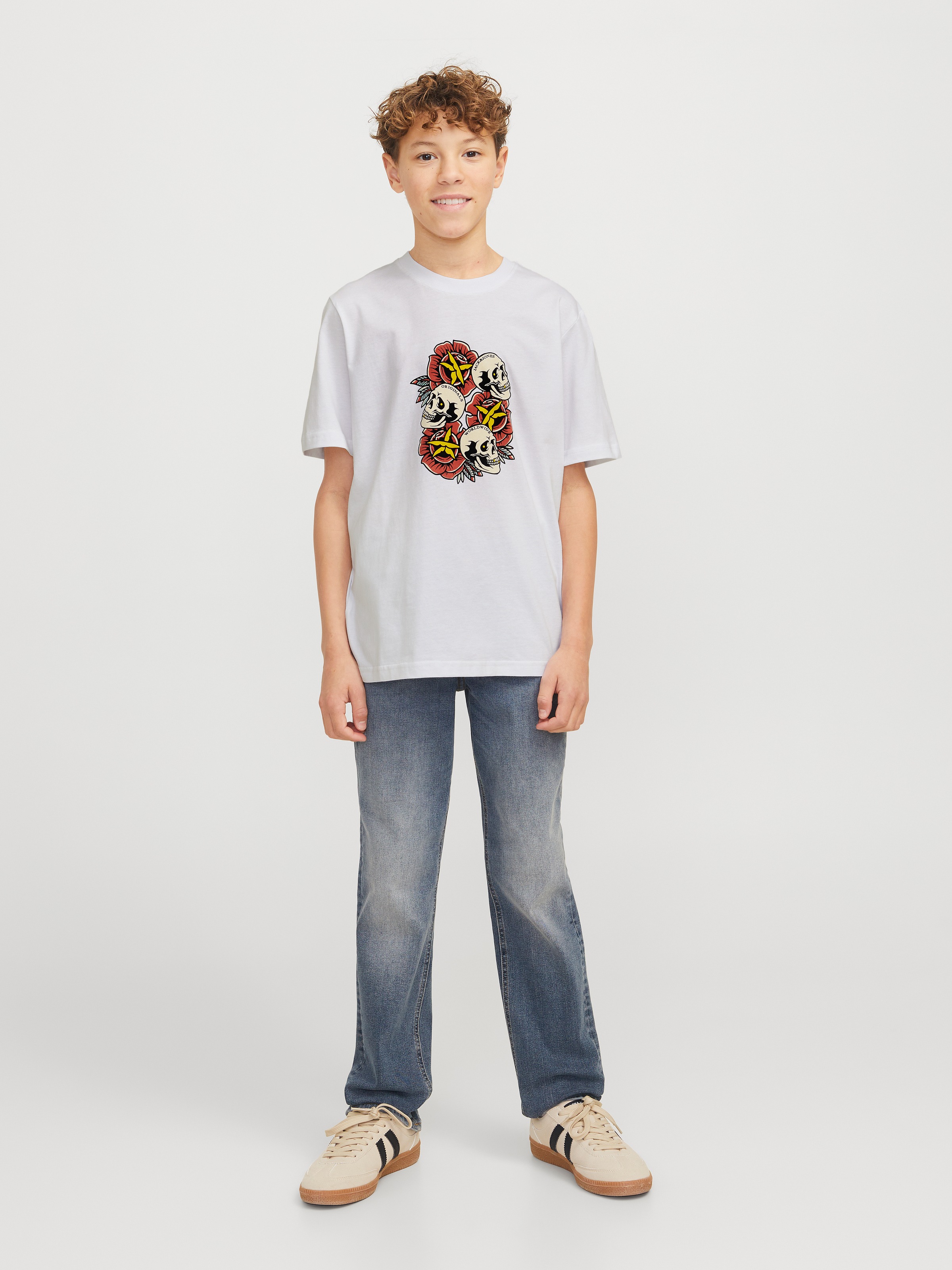 Jack & Jones Junior T-Shirt »JORANATOMY SKULL TEE SS CREW NECK SN JNR«