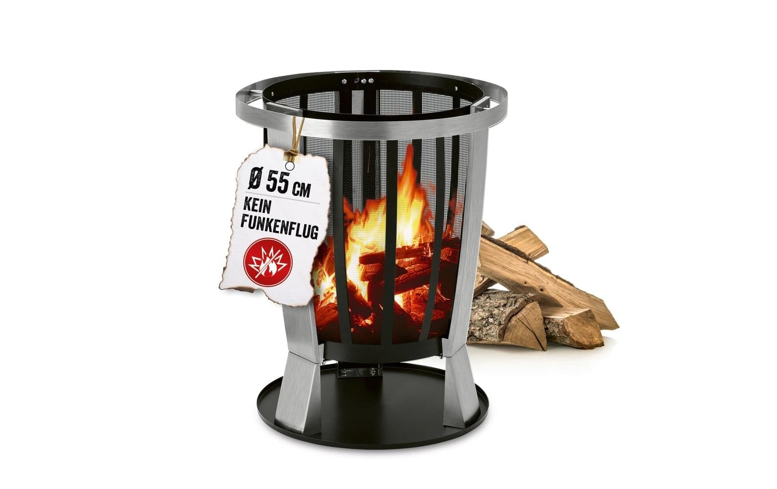 LANDMANN Panier à feu »Rund 55 cm, Heizstrahler«