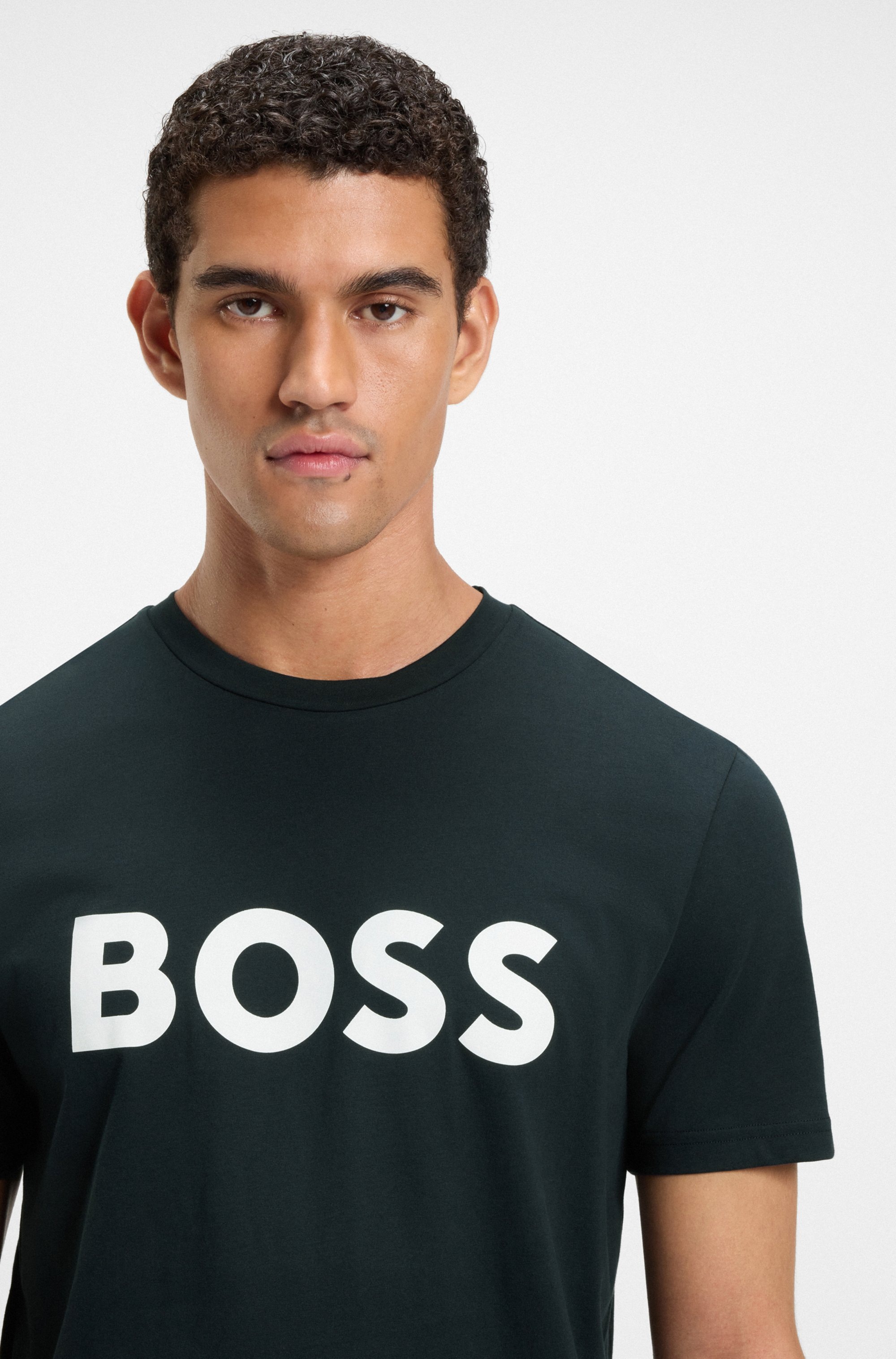 BOSS ORANGE T-Shirt »Thinking« 1 Stk. Rundhalsausschnitt, Regular Fit, grosser Logodruck